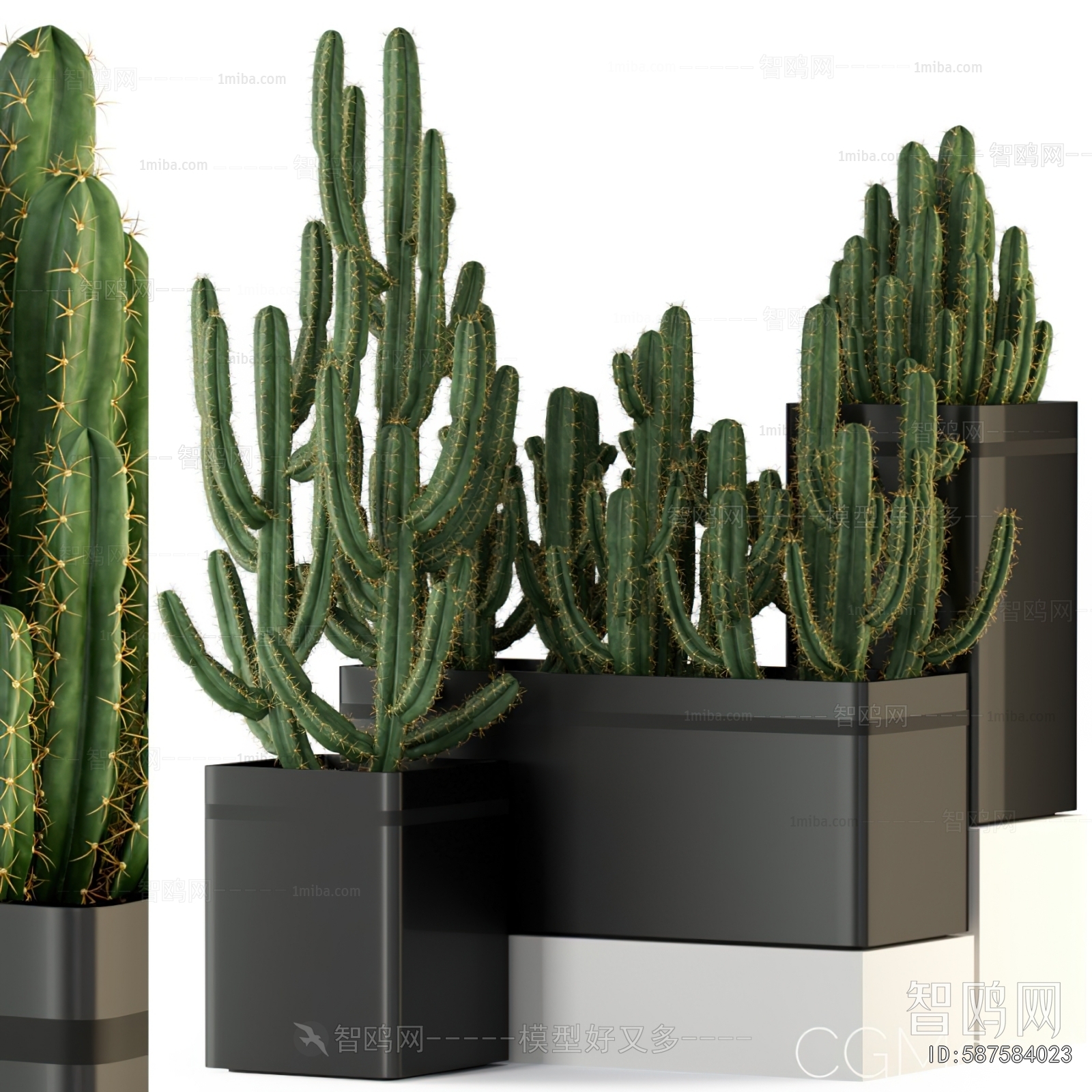 Modern Ground Green Plant Potted Plants