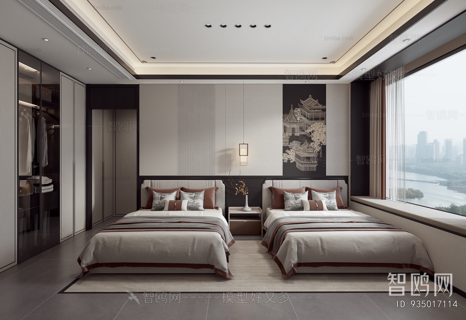 New Chinese Style Bedroom