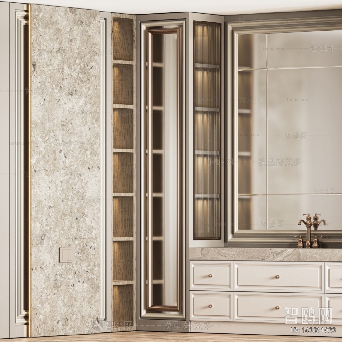 European Style Bathroom Cabinet