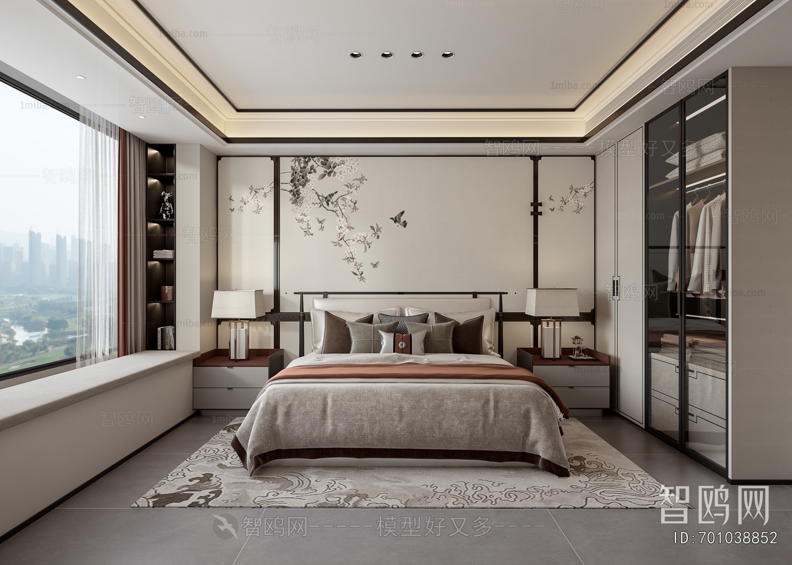 New Chinese Style Bedroom