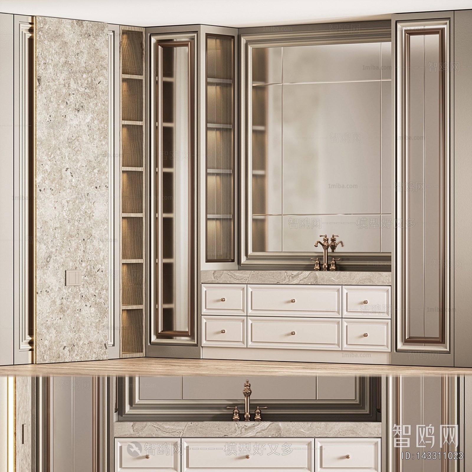 European Style Bathroom Cabinet