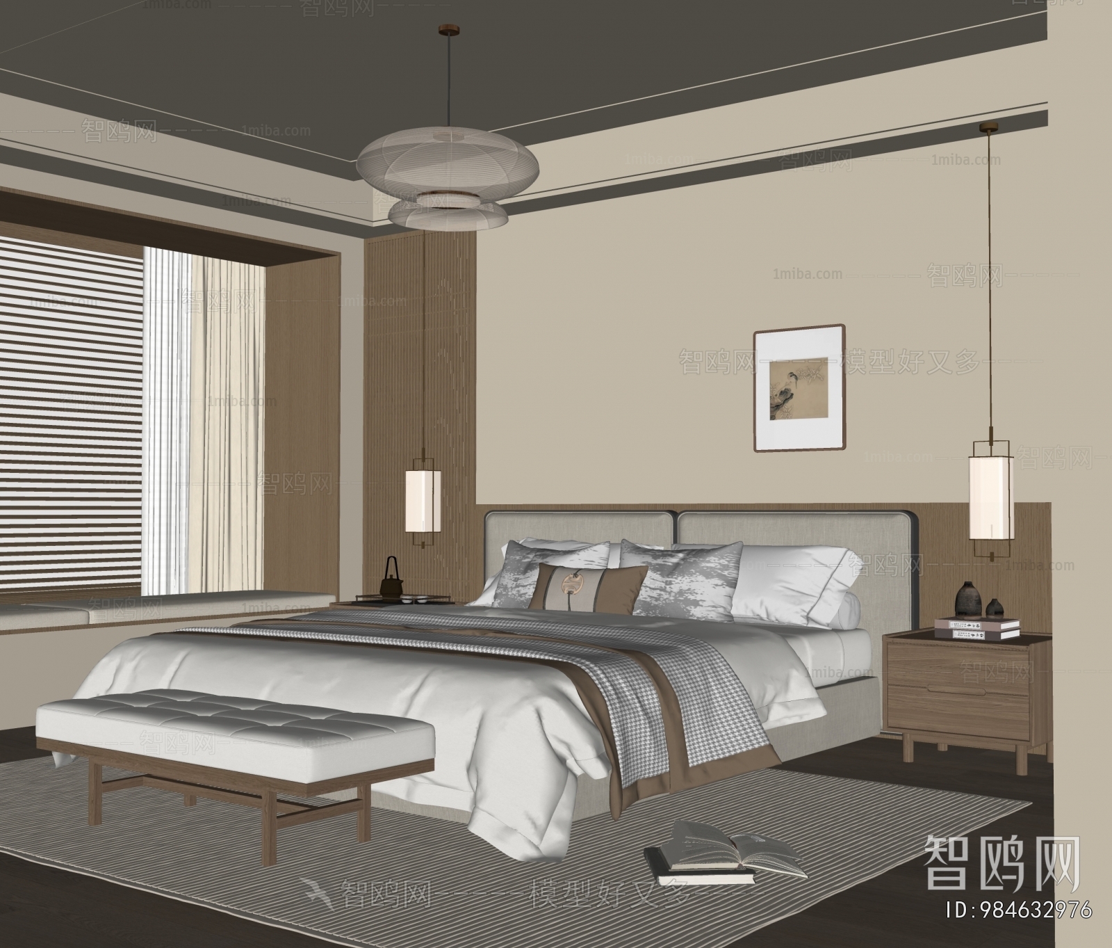 New Chinese Style Bedroom