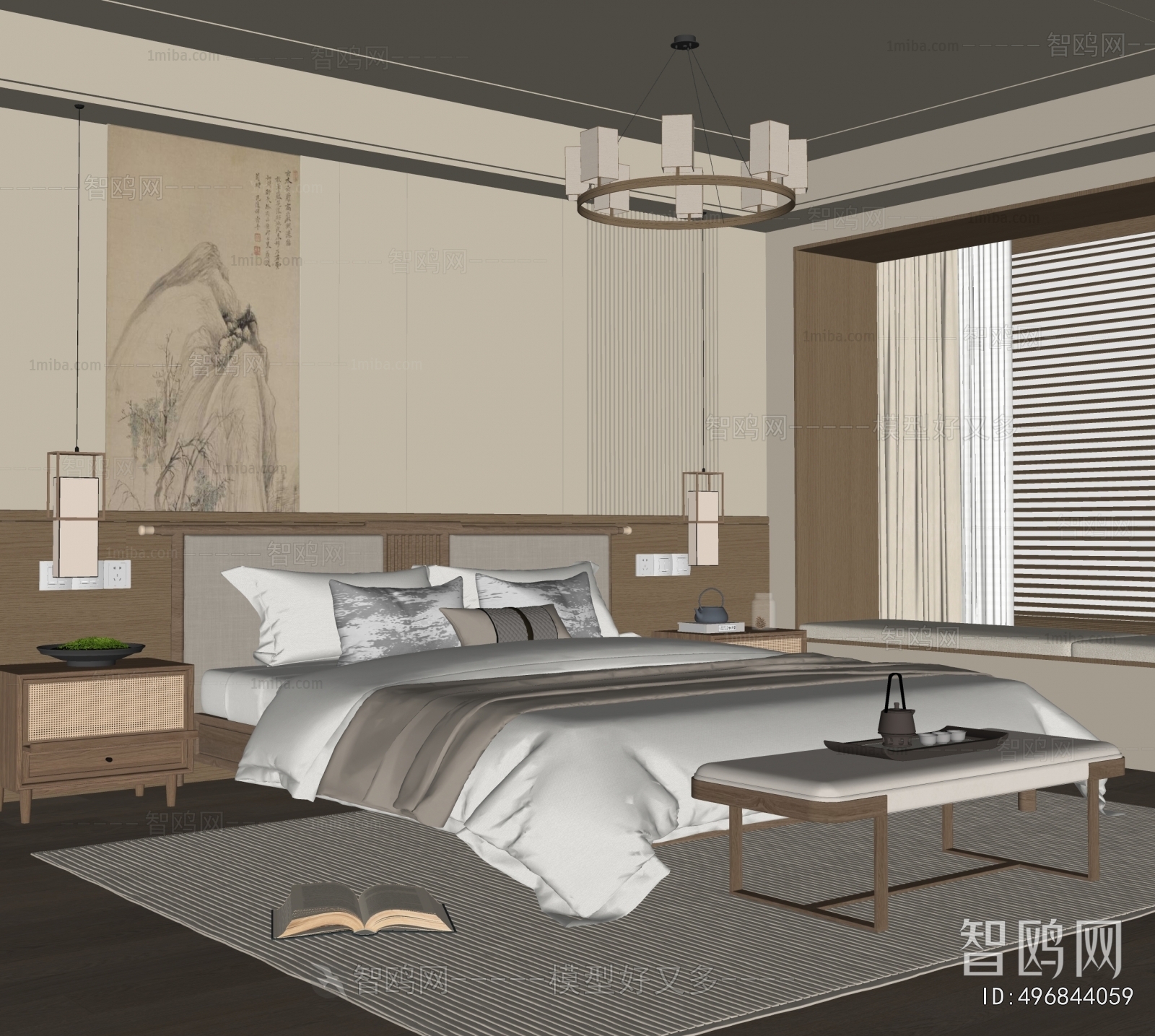 New Chinese Style Bedroom