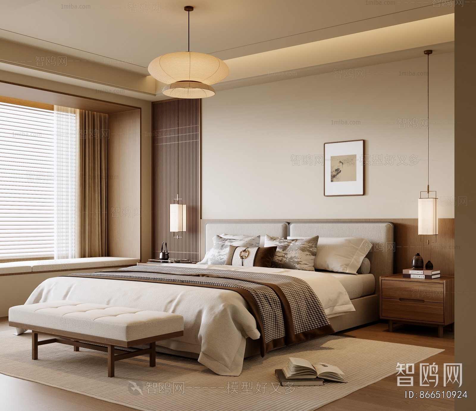 New Chinese Style Bedroom