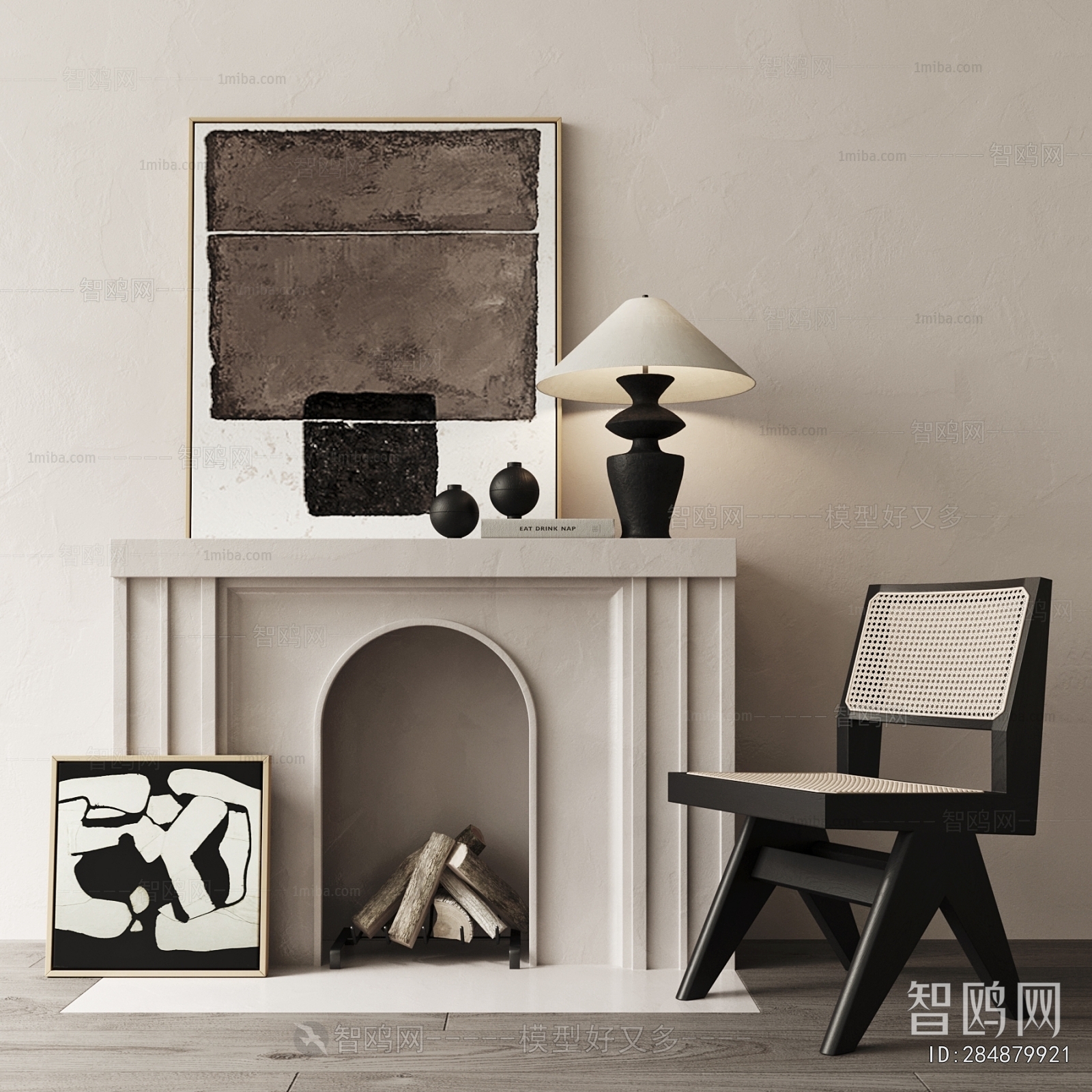 Wabi-sabi Style Fireplace