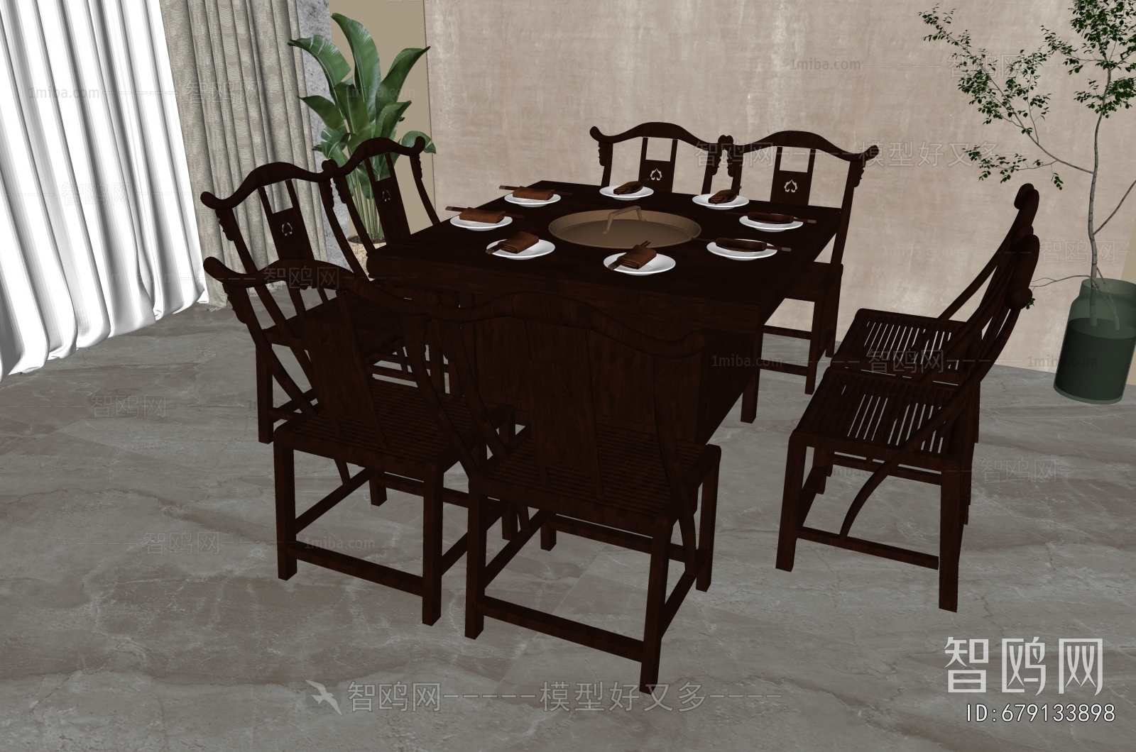 New Chinese Style Dining Table And Chairs