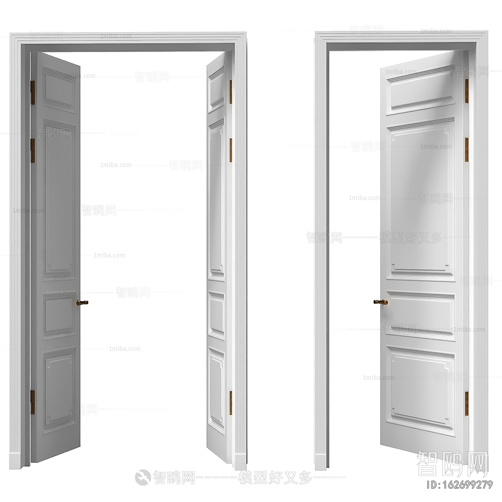 Simple European Style Double Door