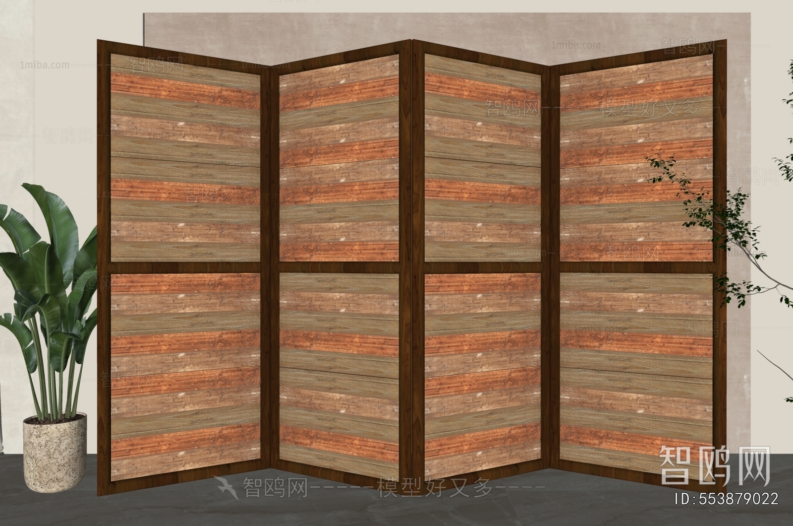 New Chinese Style Wooden Screen Partition