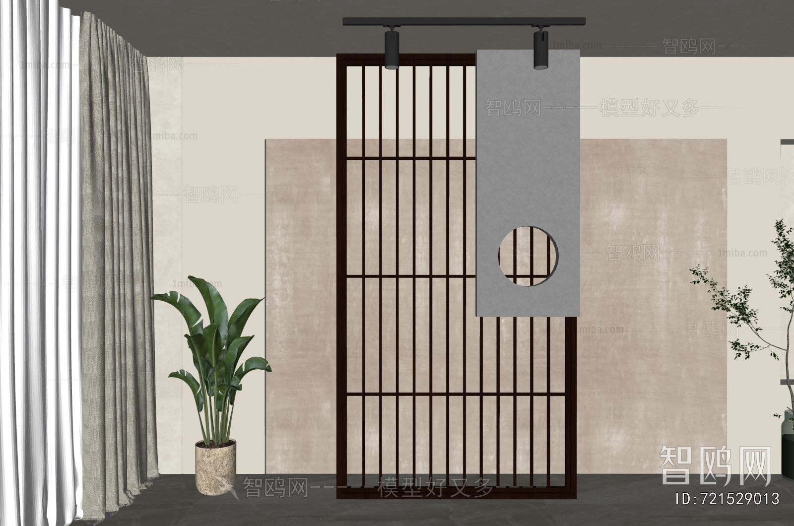 New Chinese Style Wooden Screen Partition