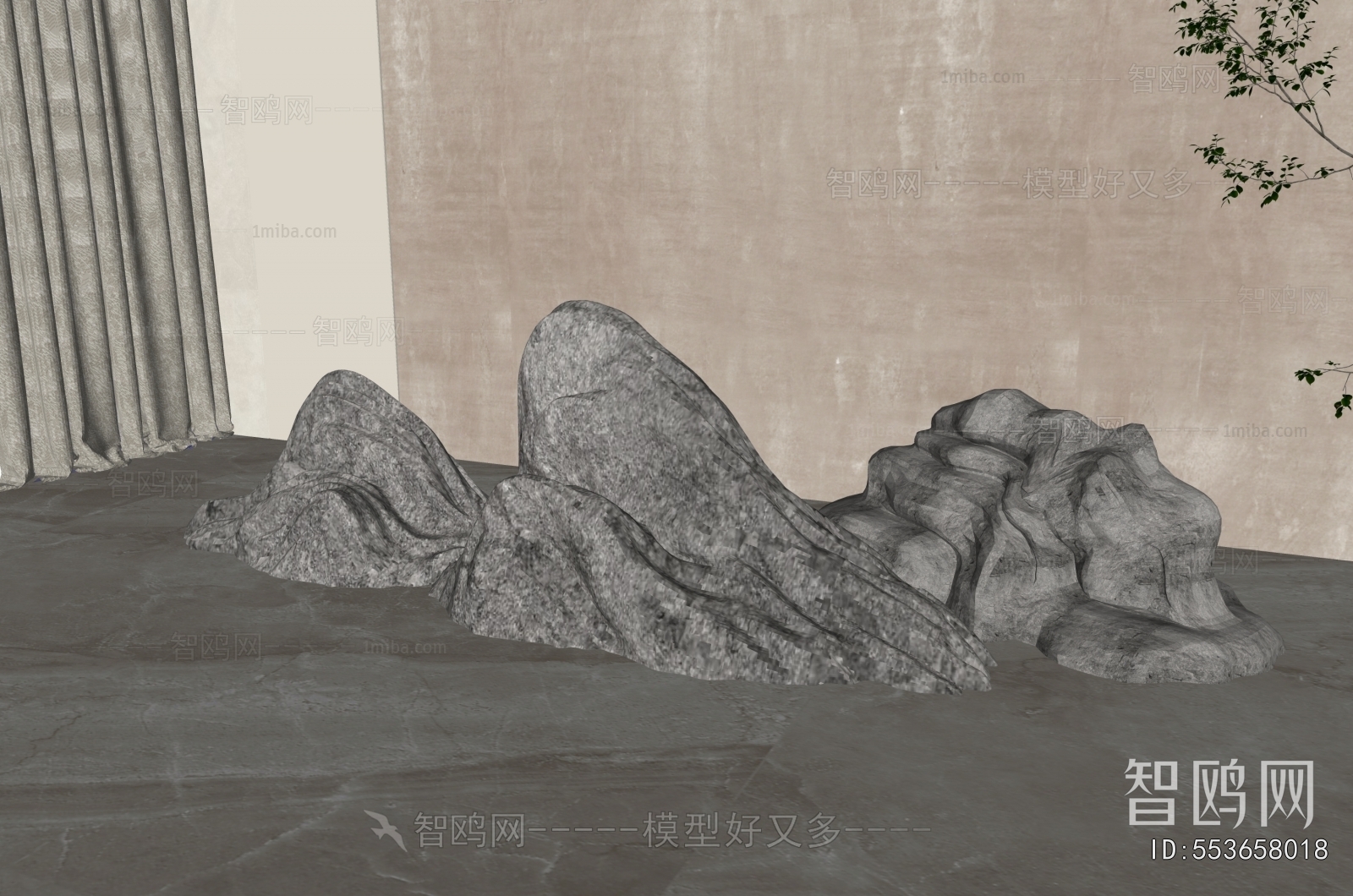 New Chinese Style Rockery Waterscape