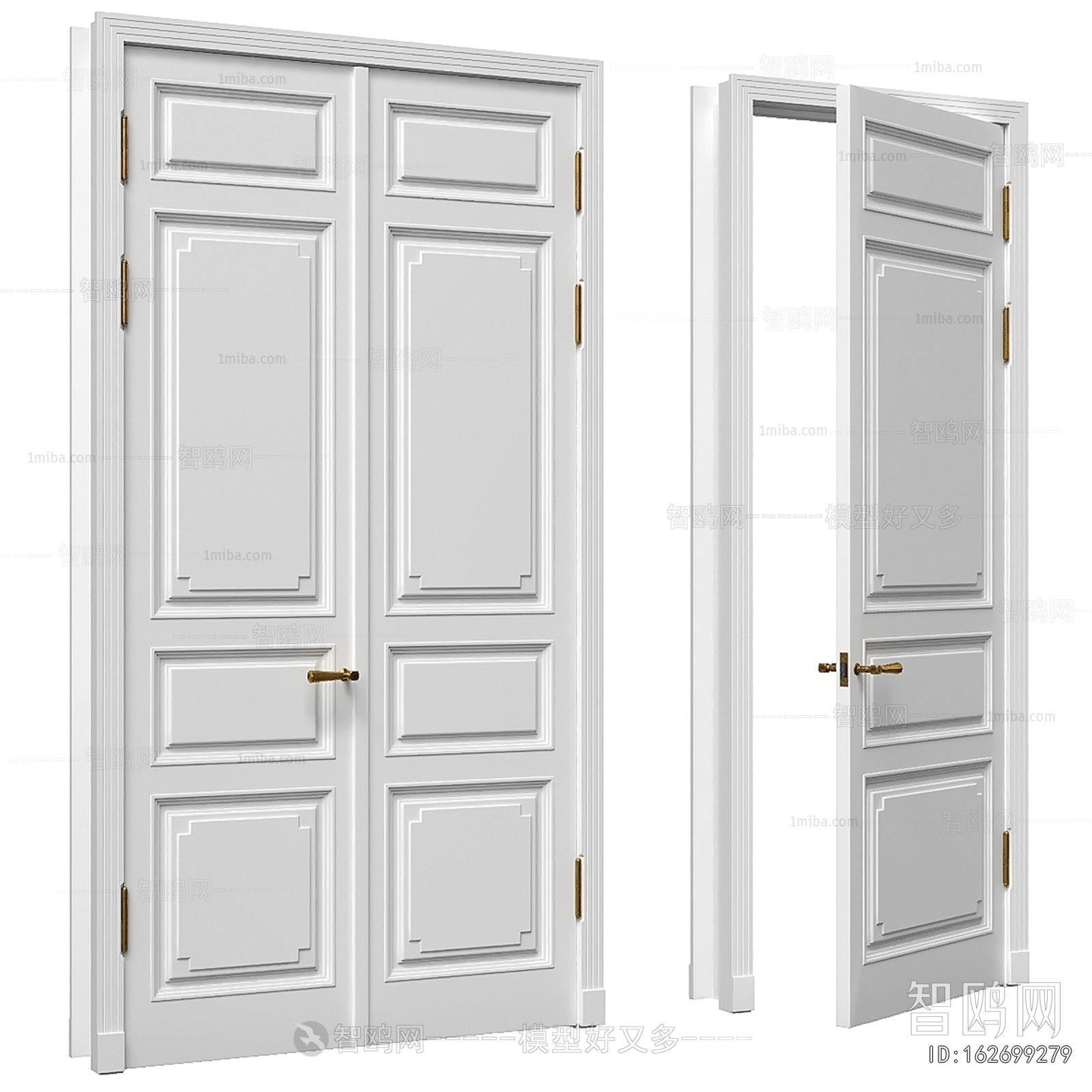 Simple European Style Double Door