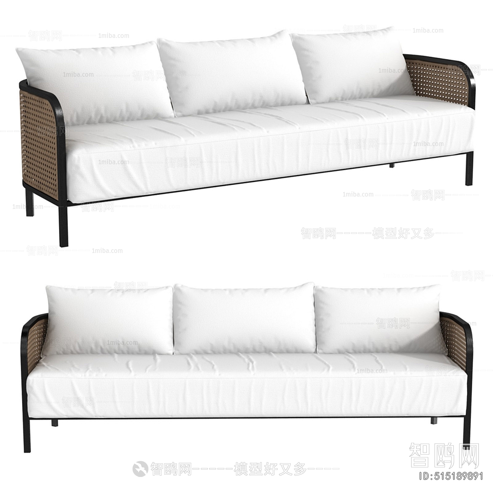 Nordic Style Three-seat Sofa