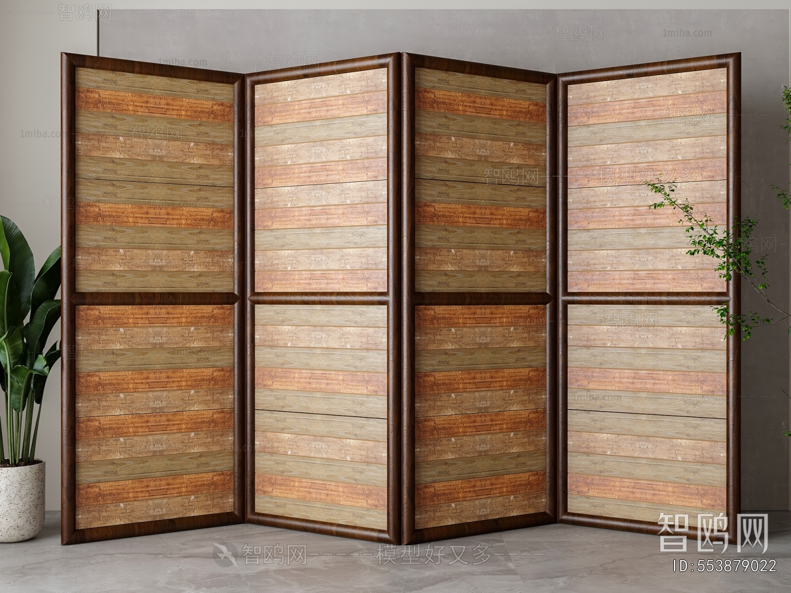 New Chinese Style Wooden Screen Partition