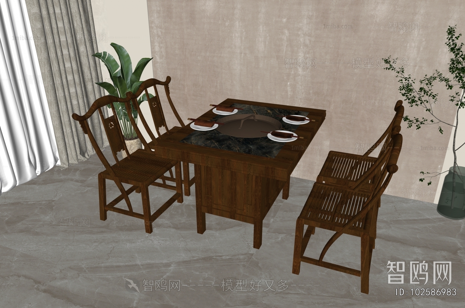 New Chinese Style Dining Table And Chairs