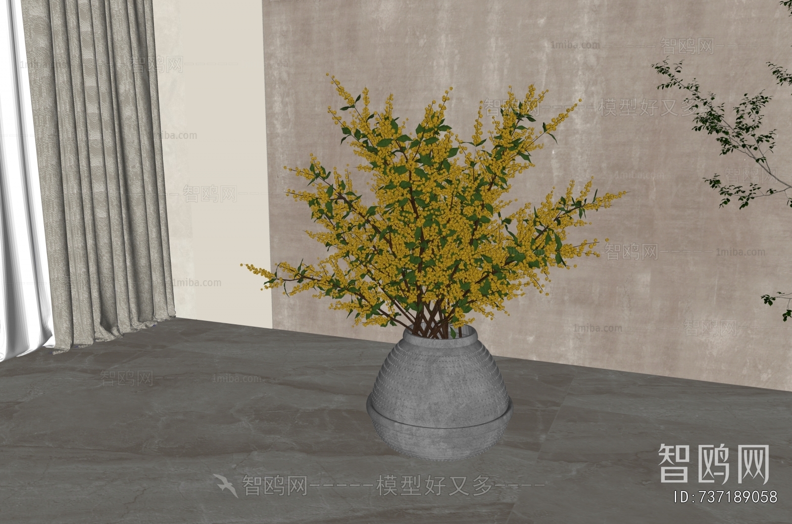 侘寂风花瓶花艺
