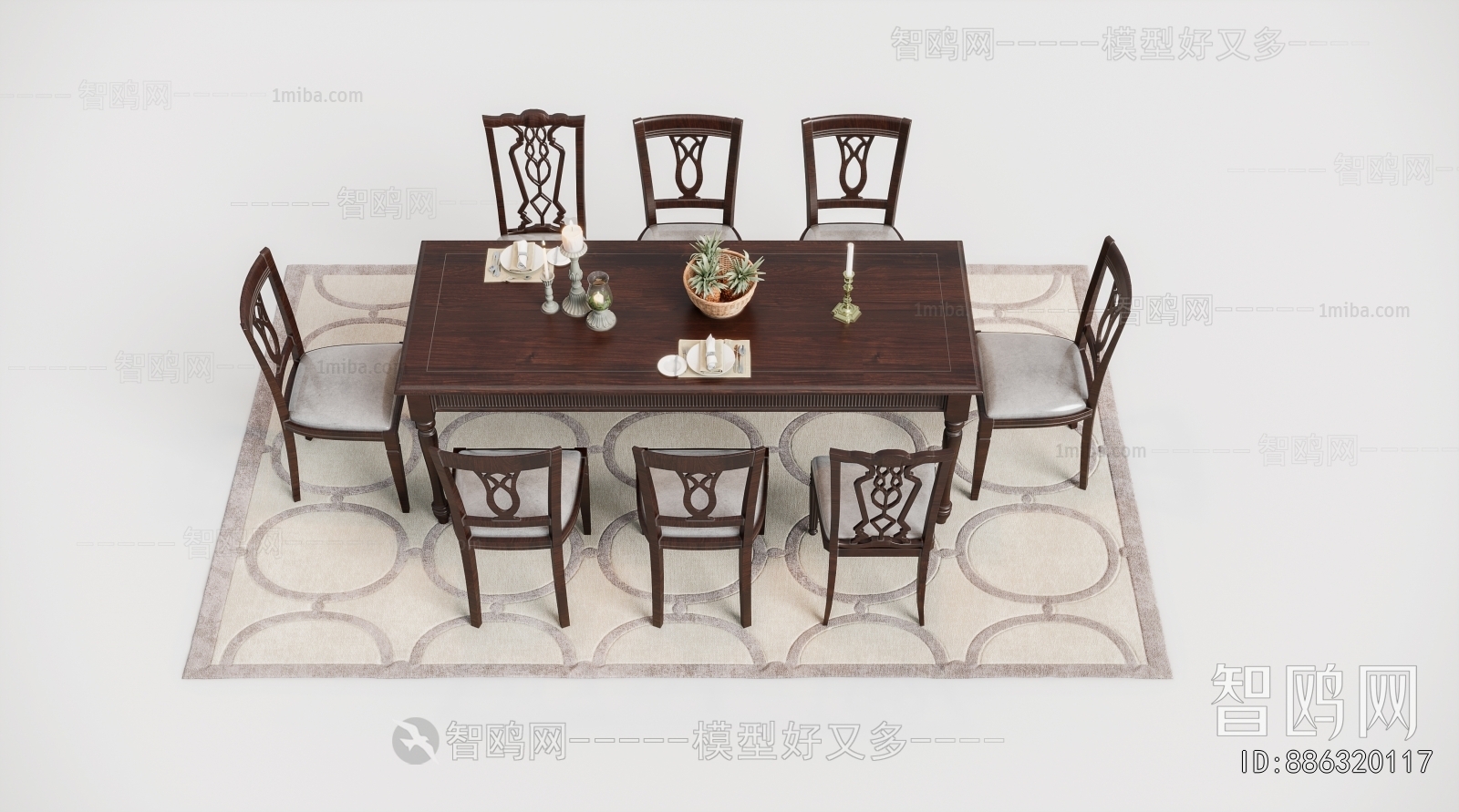 American Style Dining Table And Chairs