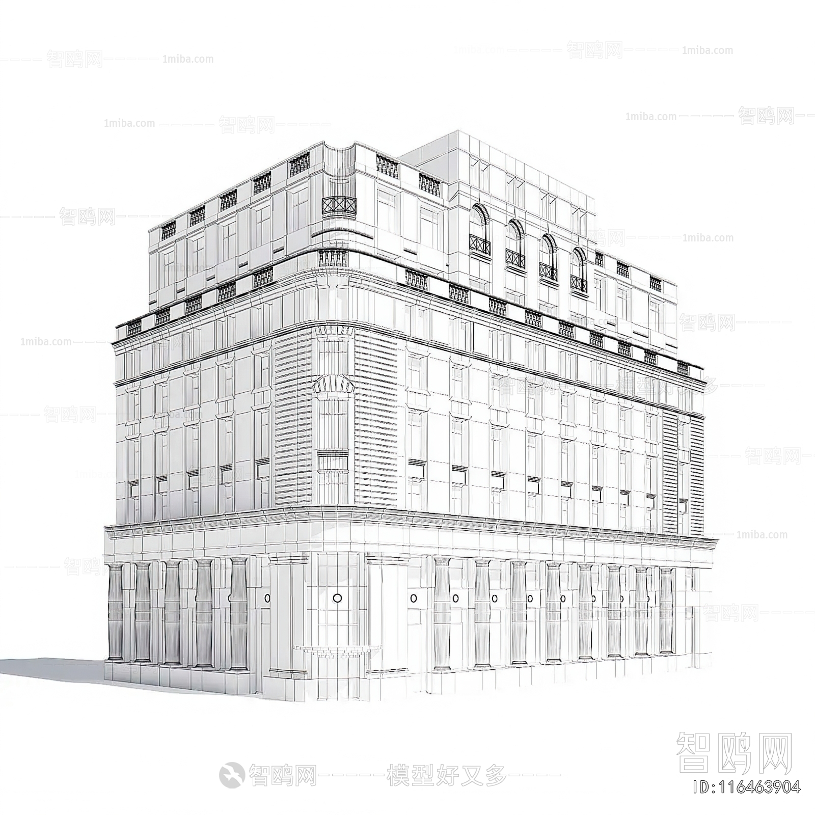 European Style Appearance Of Commercial Building