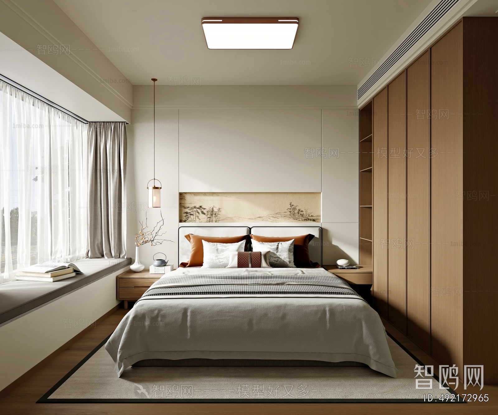 New Chinese Style Bedroom