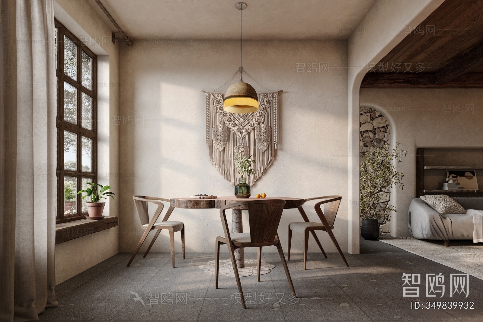 Wabi-sabi Style Dining Room