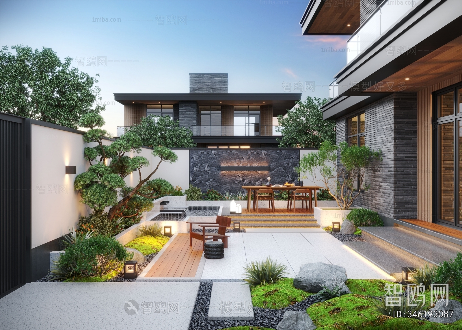 Modern Courtyard/landscape