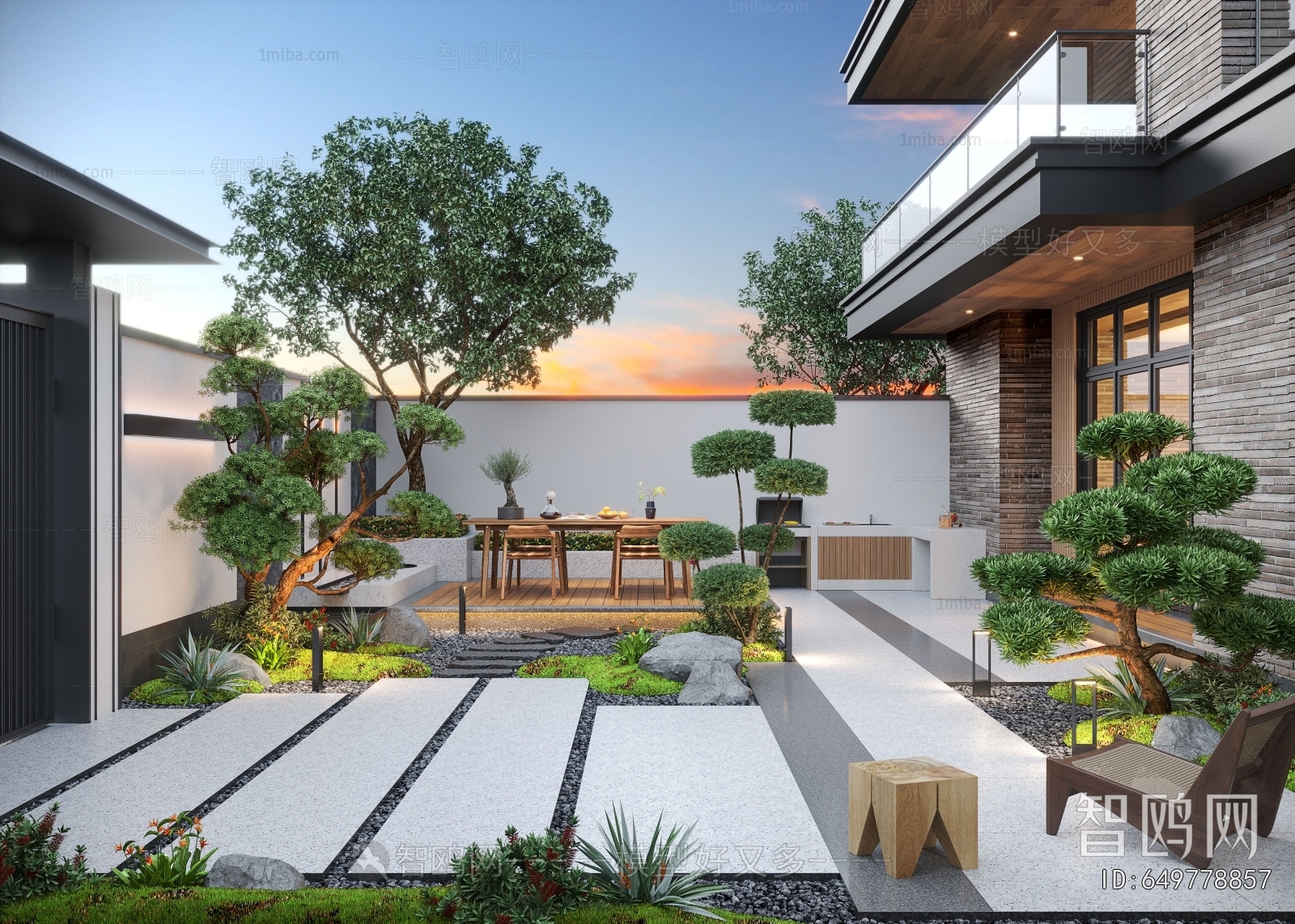 Modern Courtyard/landscape