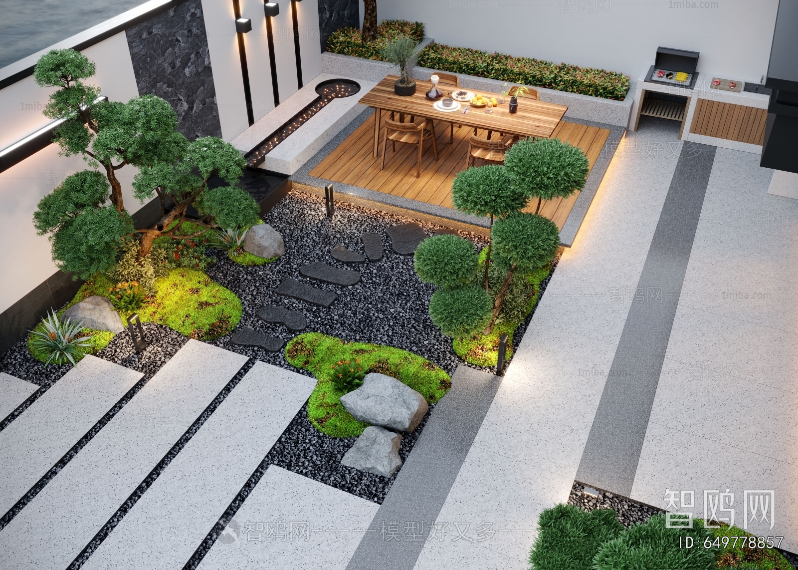 Modern Courtyard/landscape