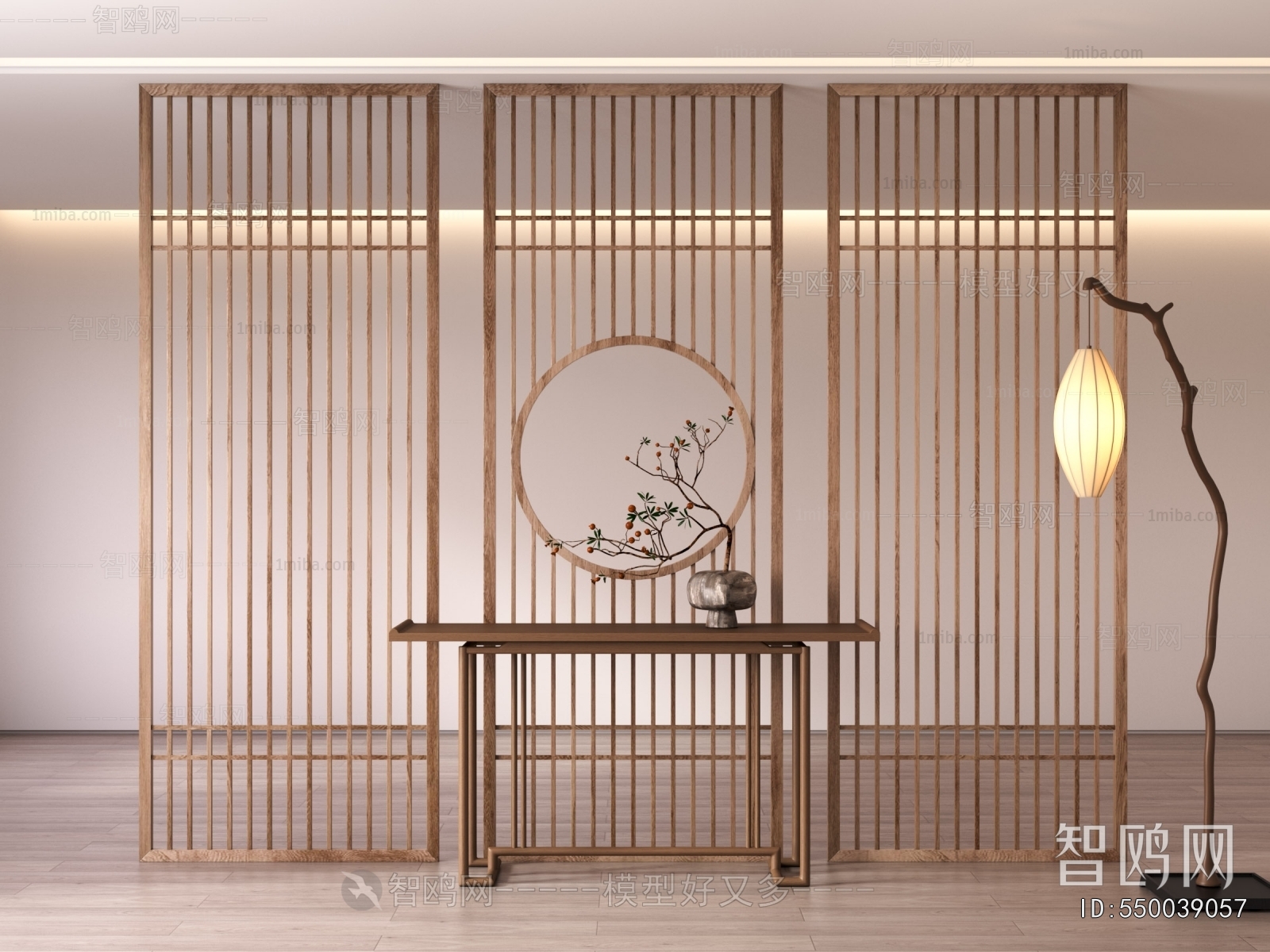 New Chinese Style Wooden Screen Partition