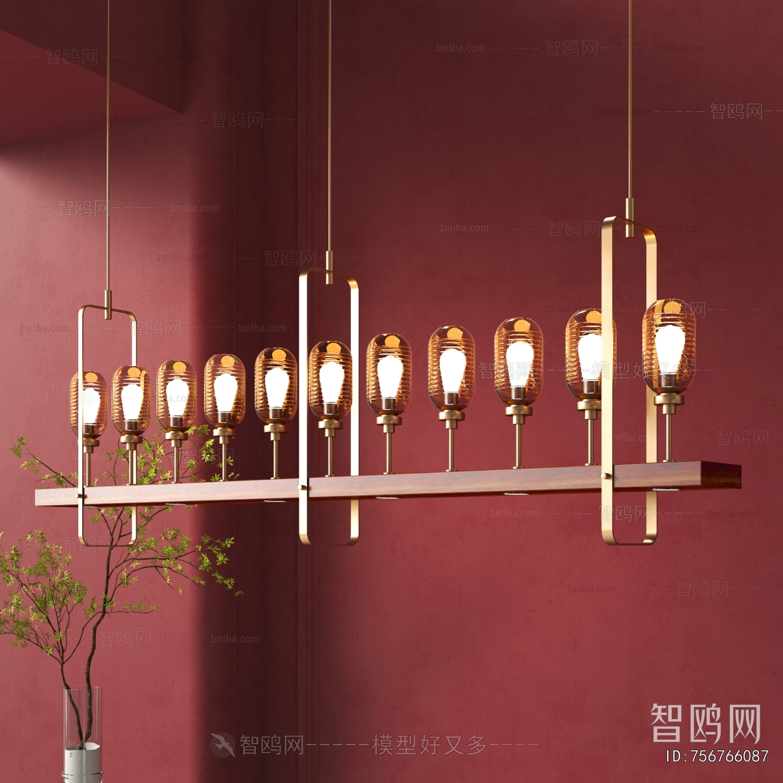 Modern Long Chandelier