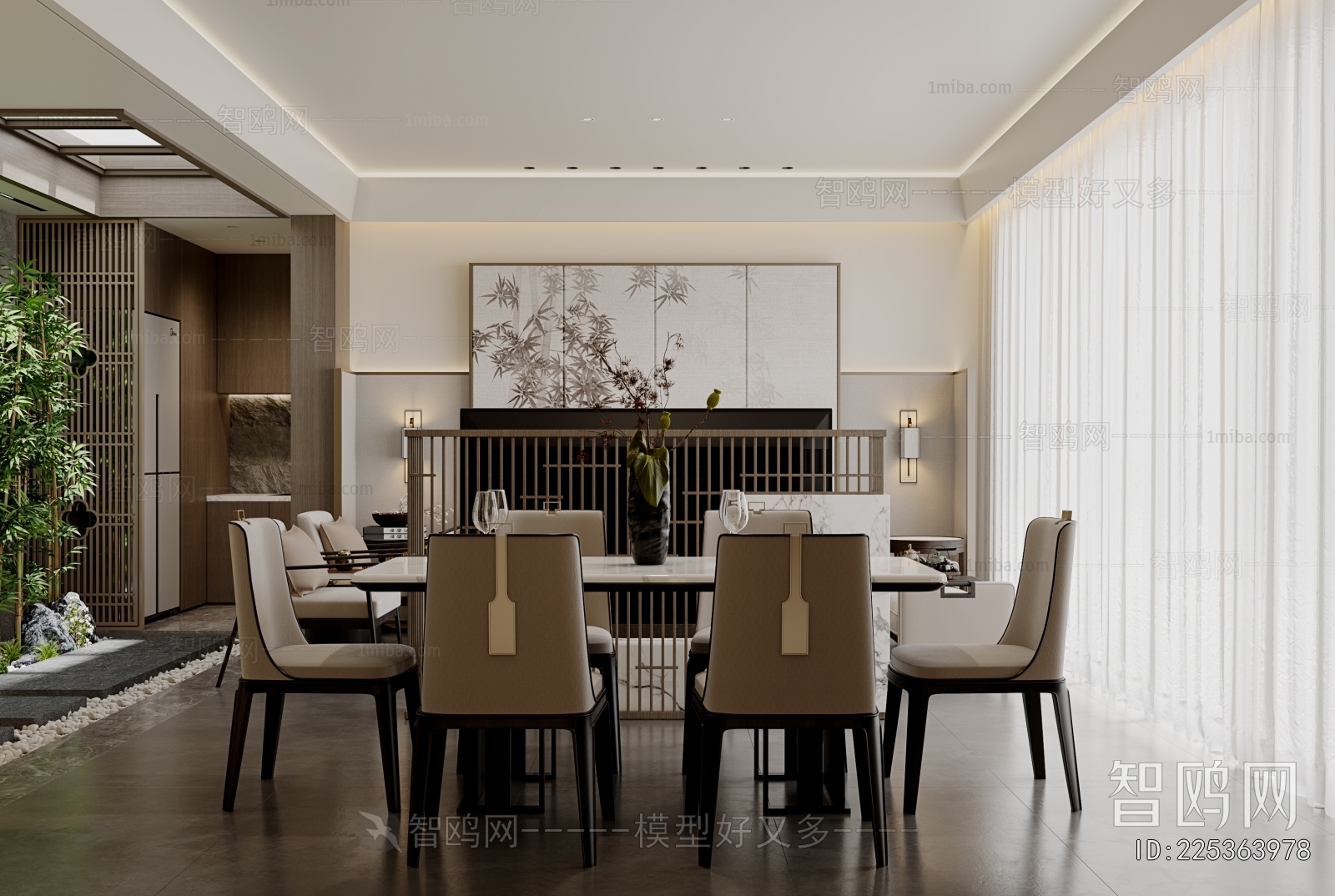 New Chinese Style Dining Room