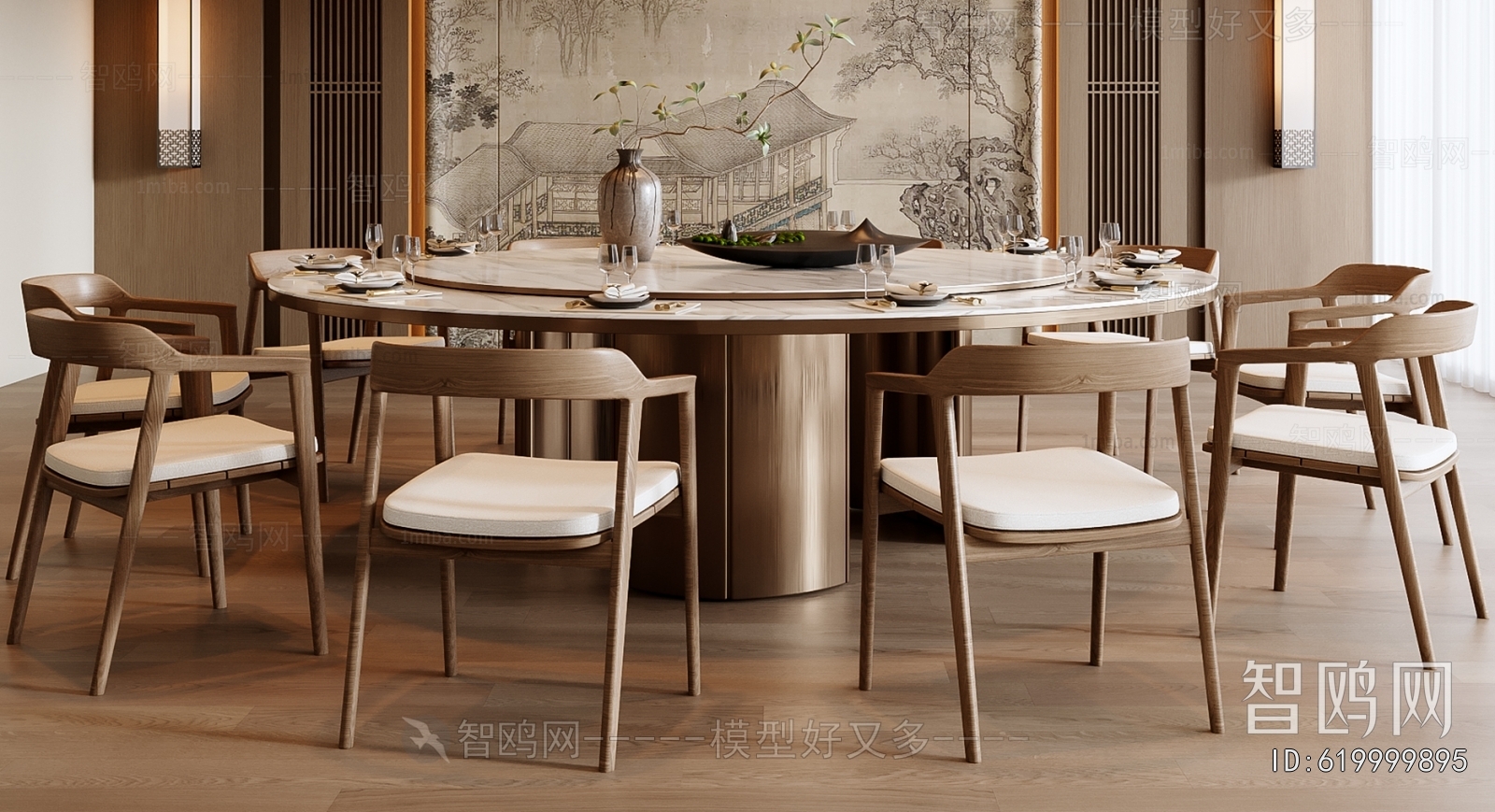 New Chinese Style Dining Table And Chairs