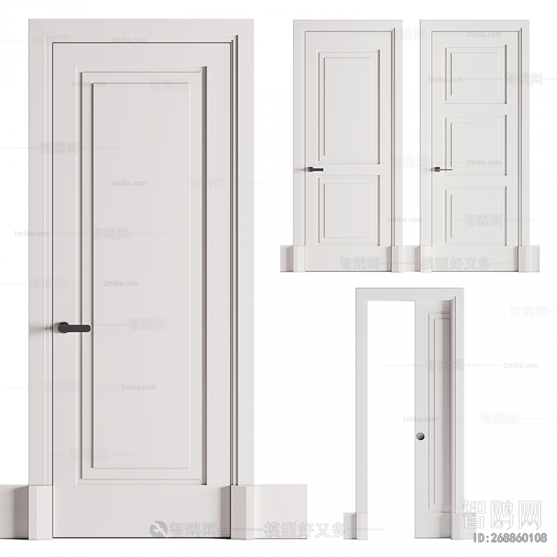 Simple European Style Single Door