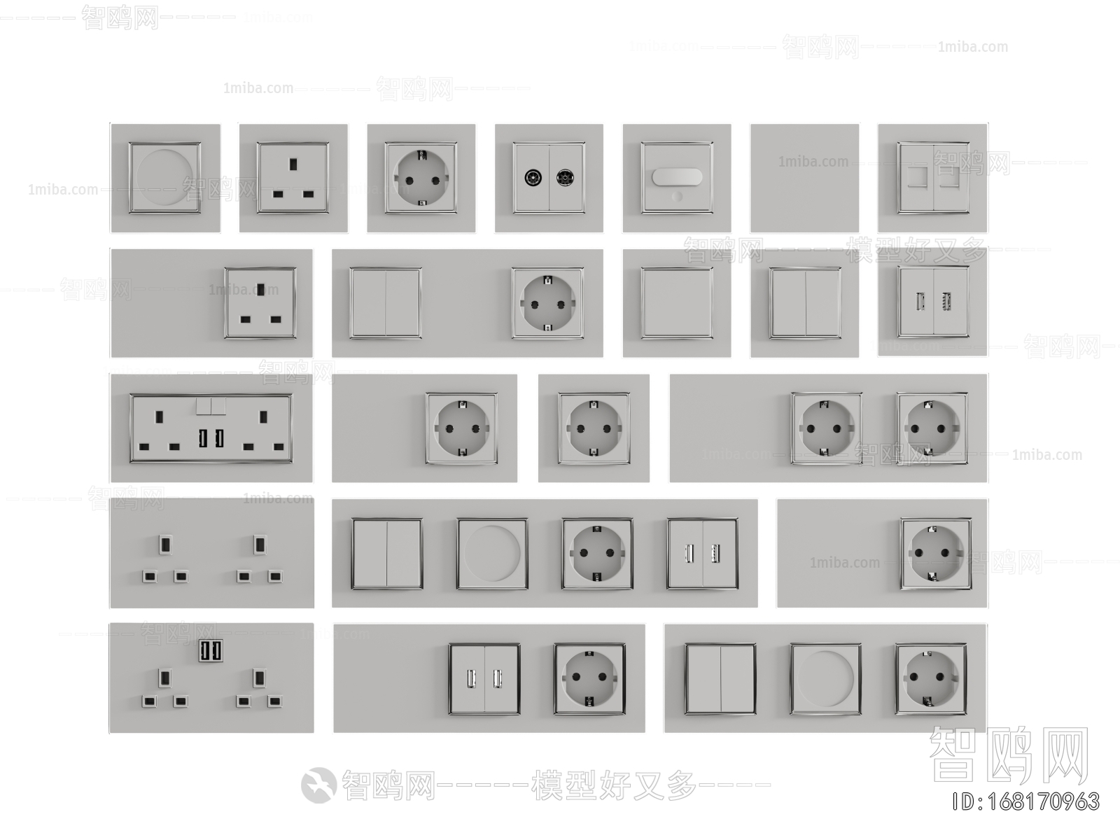 Modern Switch Socket Panel