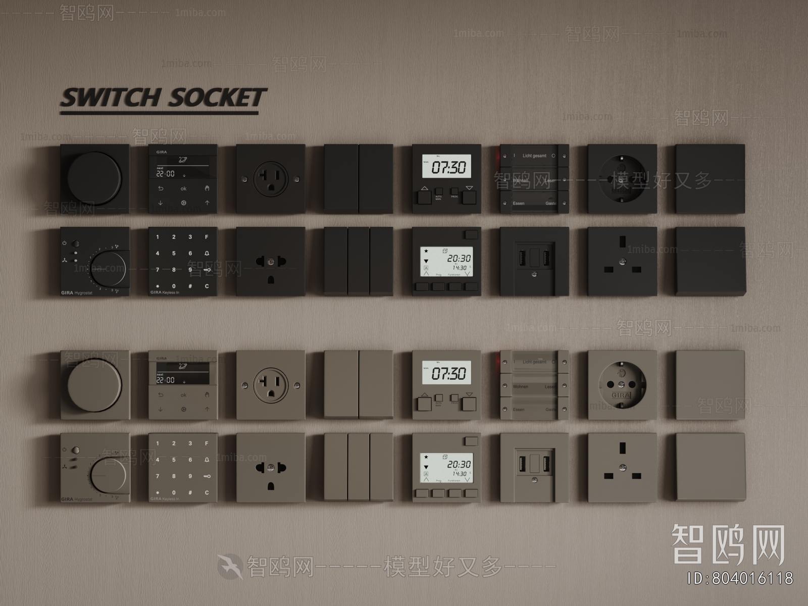 Modern Switch Socket Panel