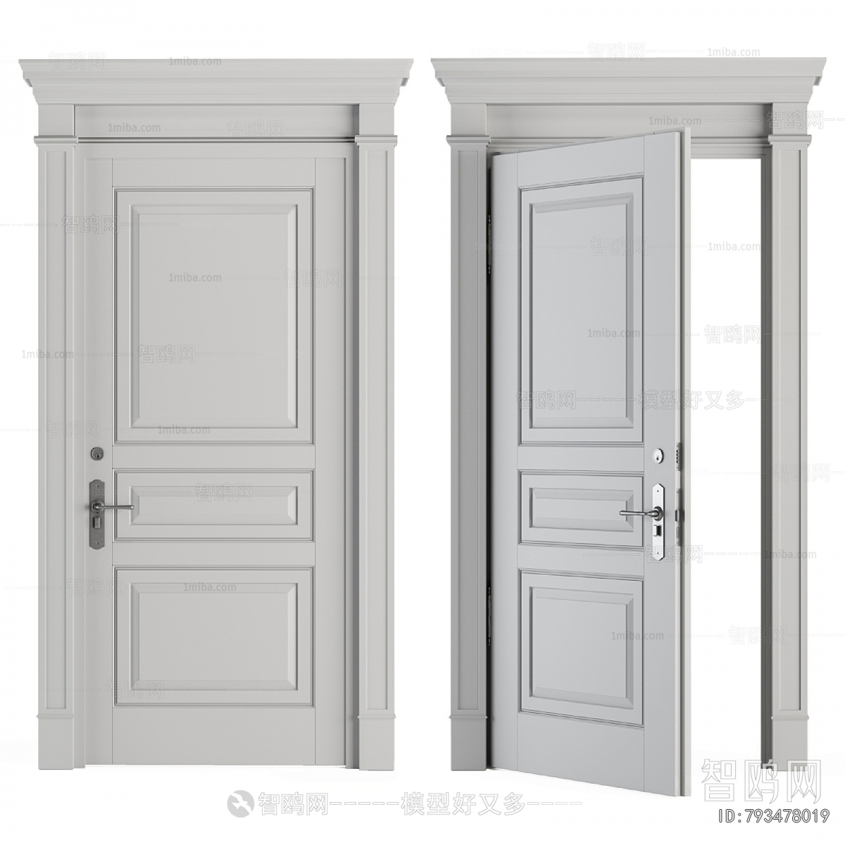 Simple European Style Single Door