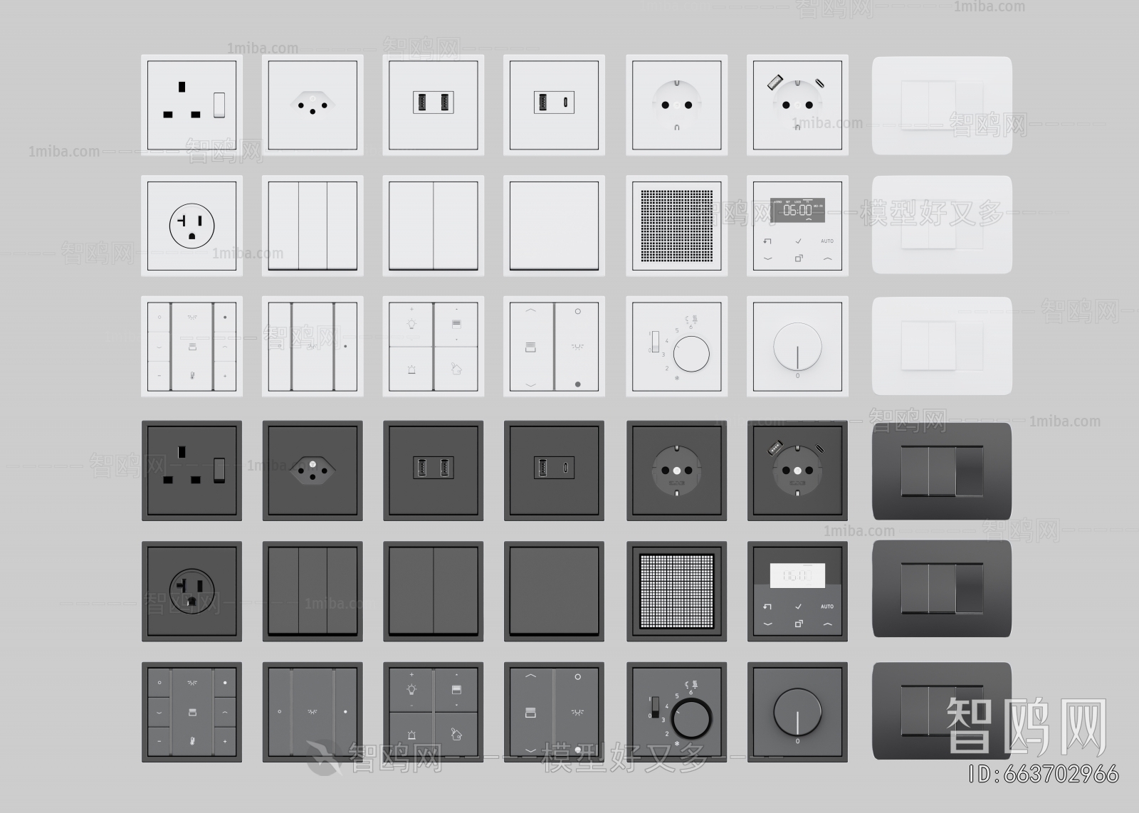 Modern Switch Socket Panel