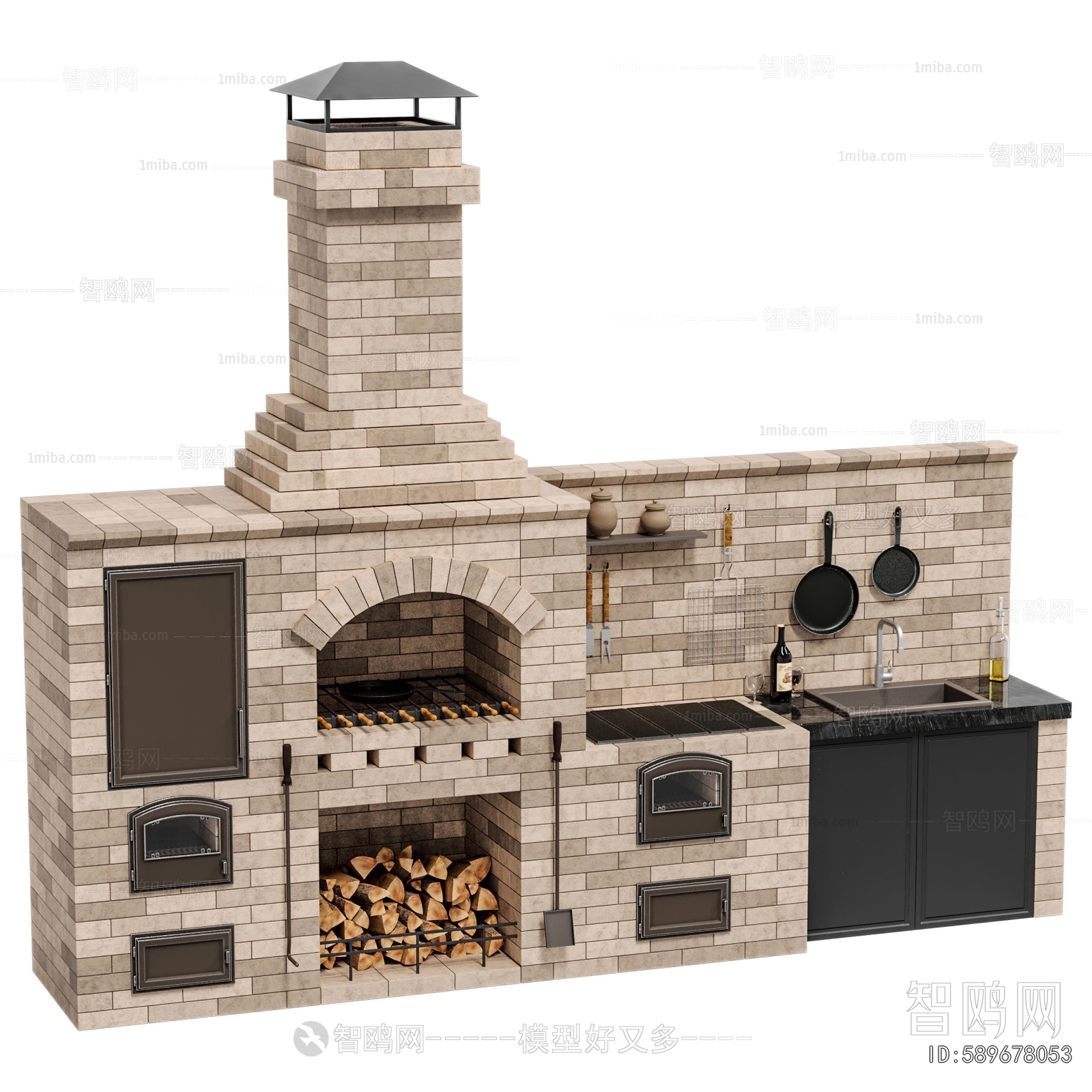 Simple European Style Fireplace