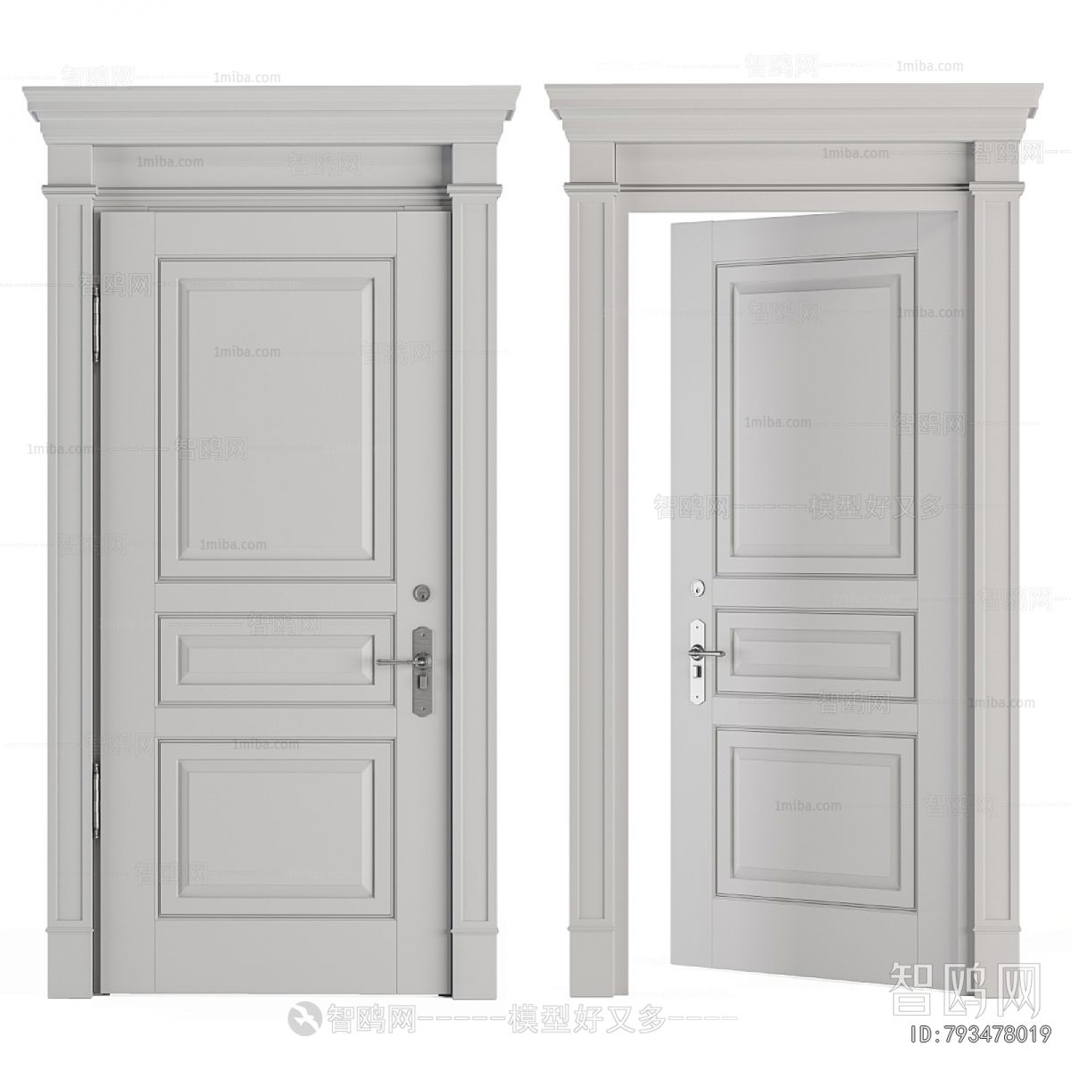 Simple European Style Single Door