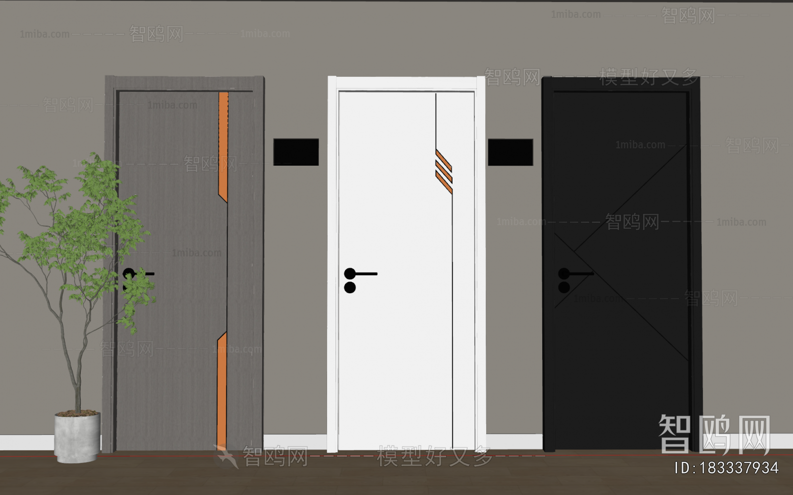 Modern Single Door