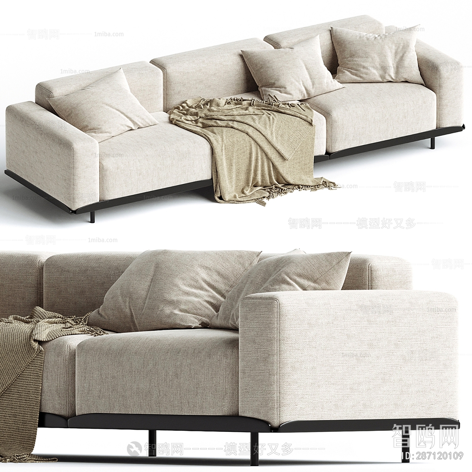 Modern Multi Person Sofa