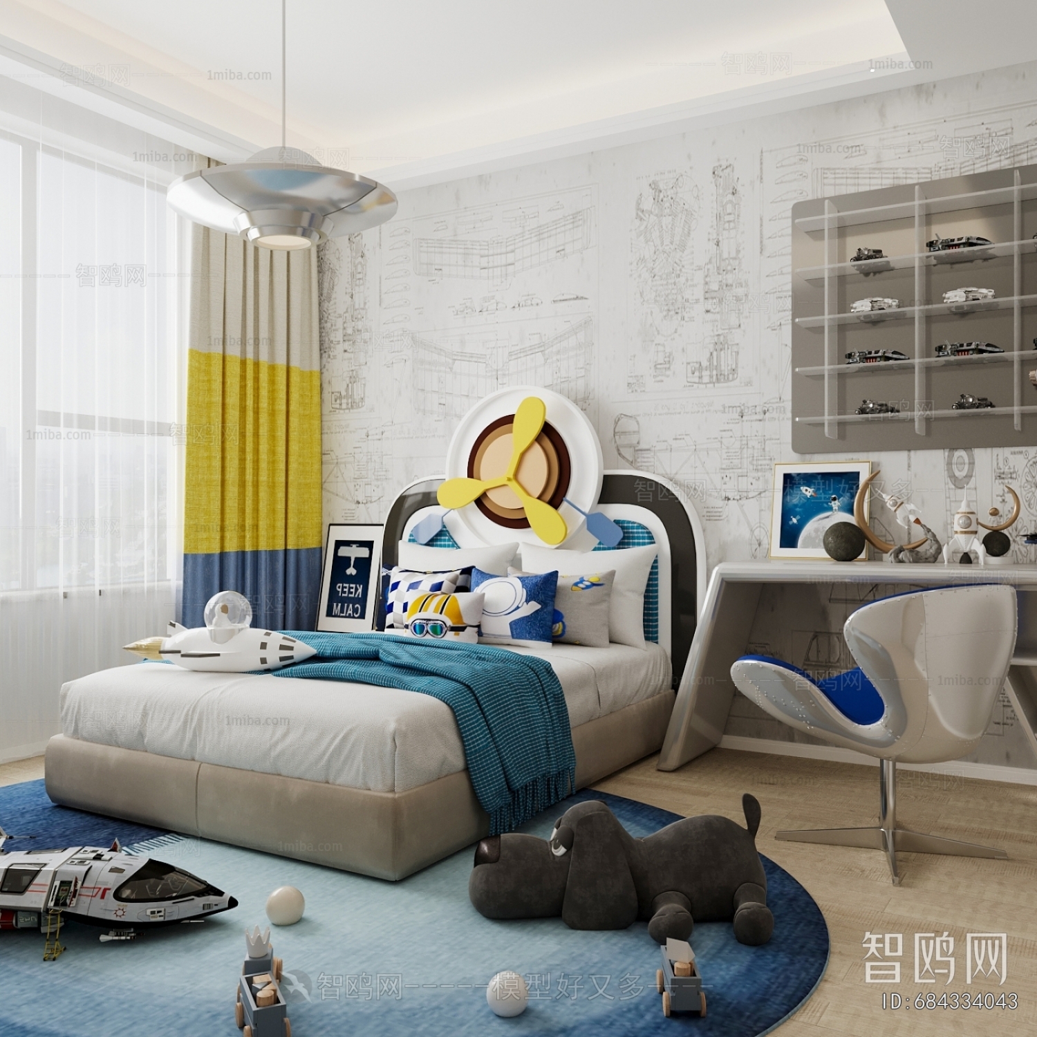 Modern Boy's Room And Son's Room