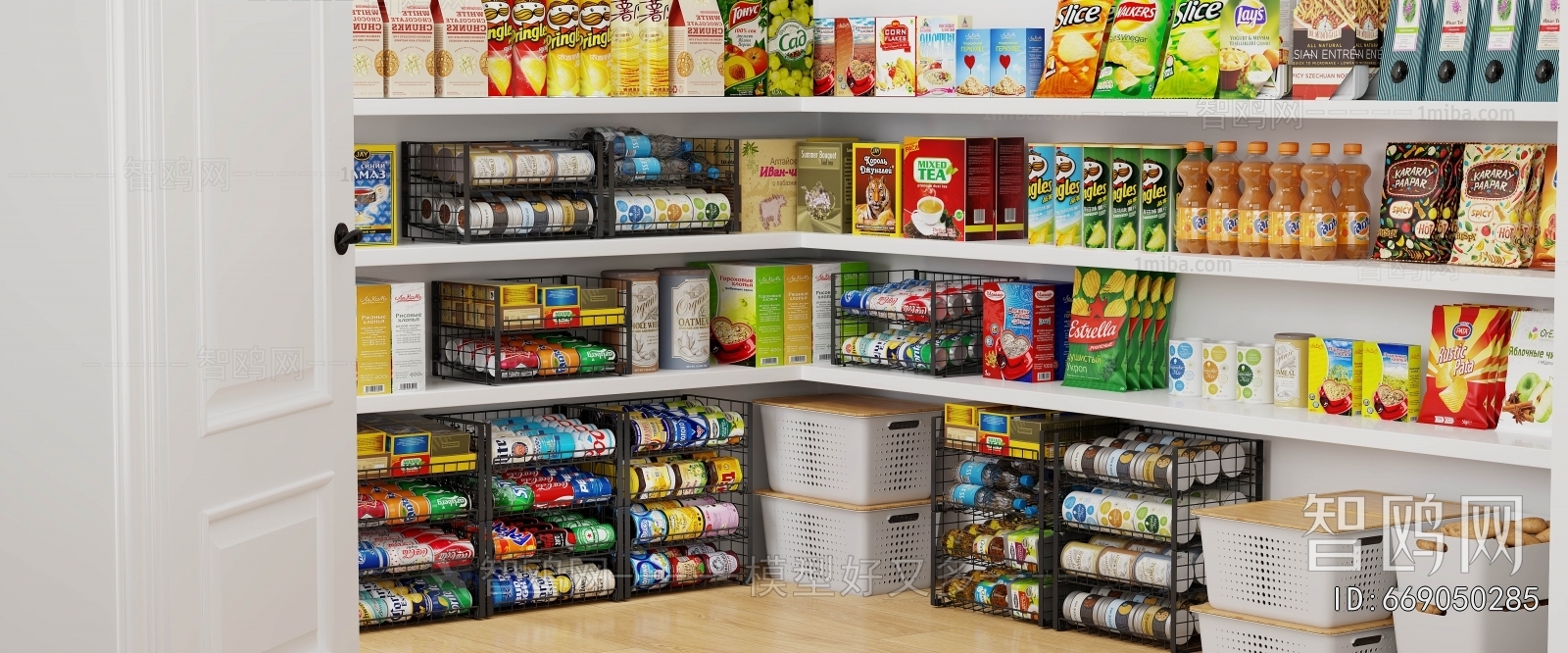 Modern Supermarket Shelf