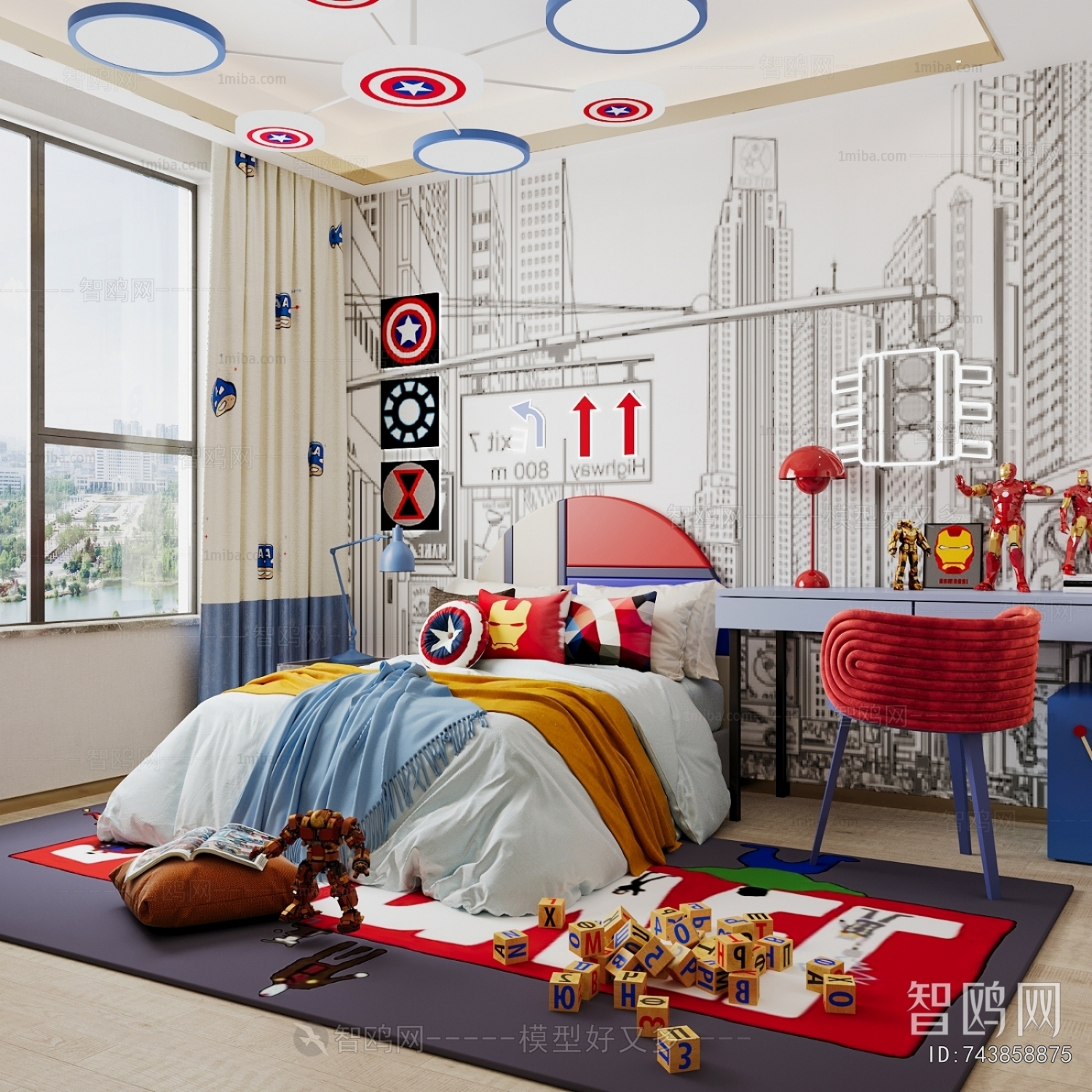 Modern Boy's Room And Son's Room