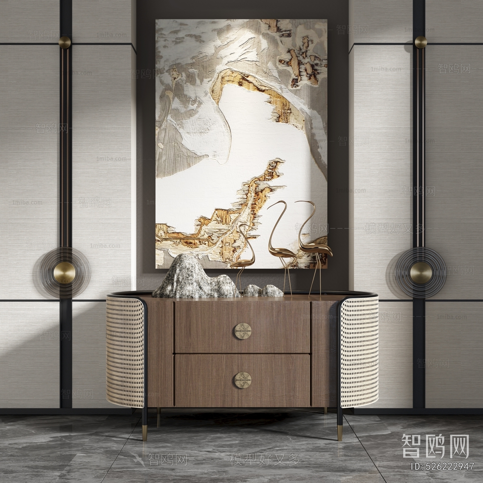 New Chinese Style Side Cabinet