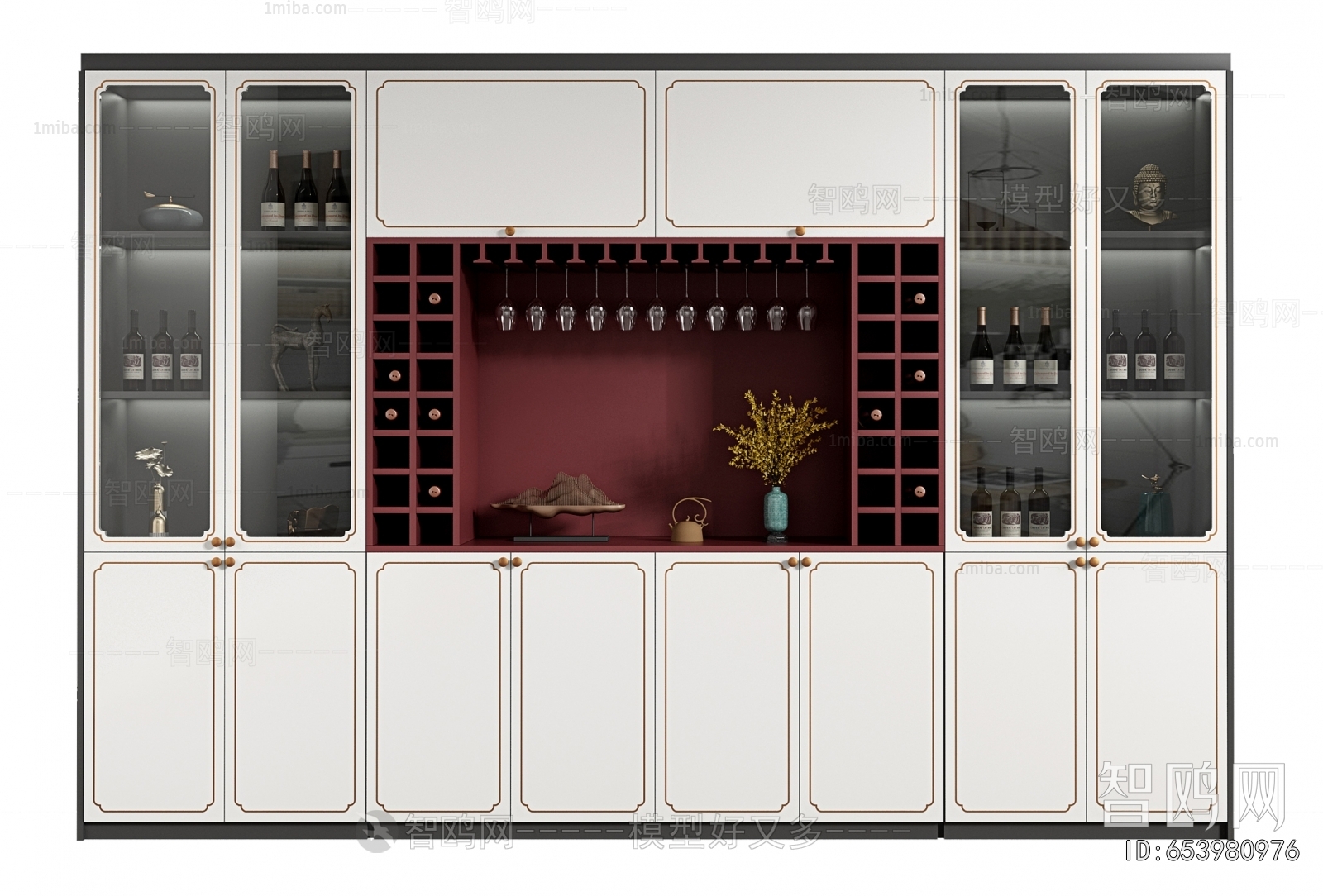 New Chinese Style Wine Cabinet