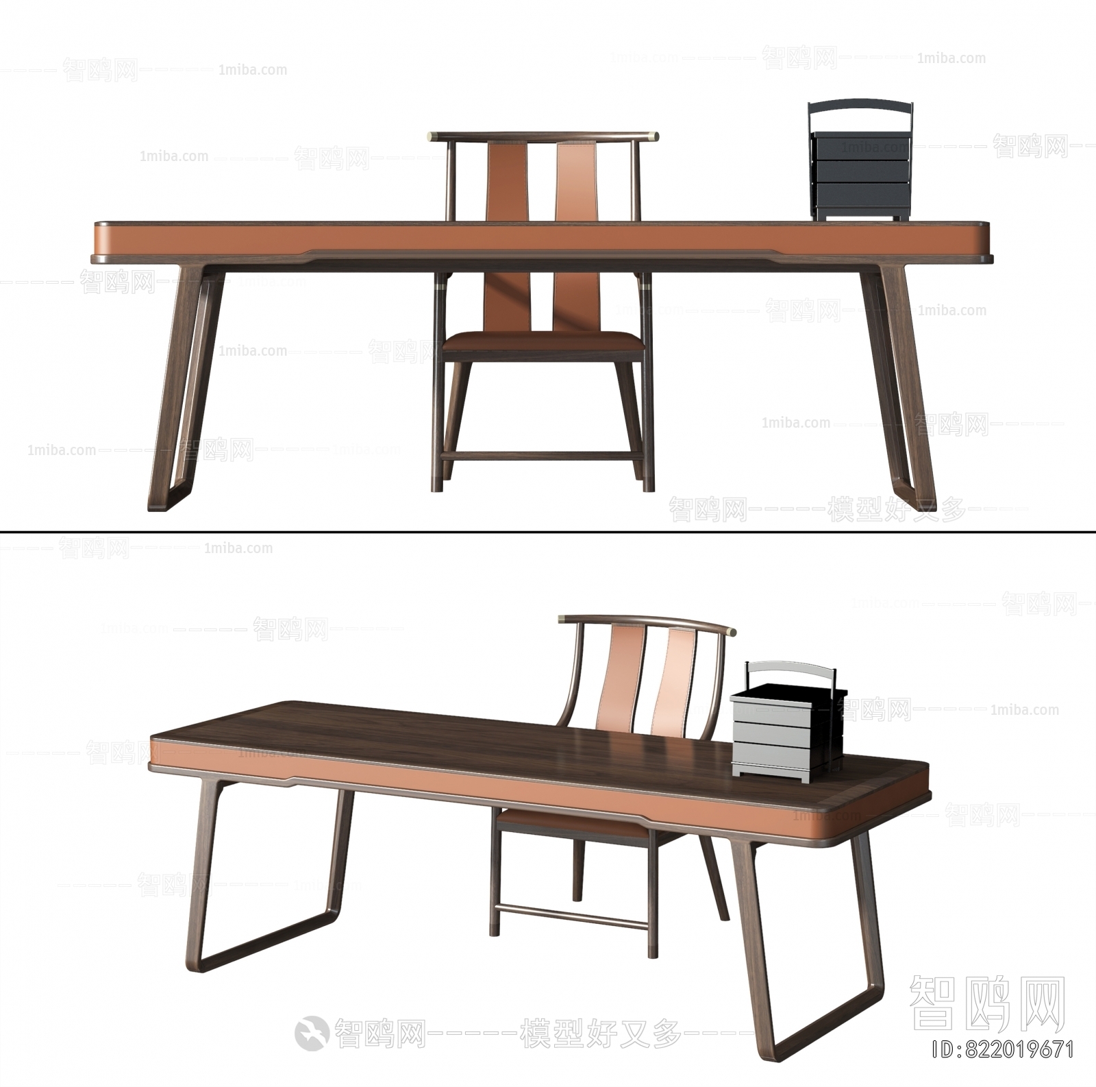 New Chinese Style Computer Desk And Chair