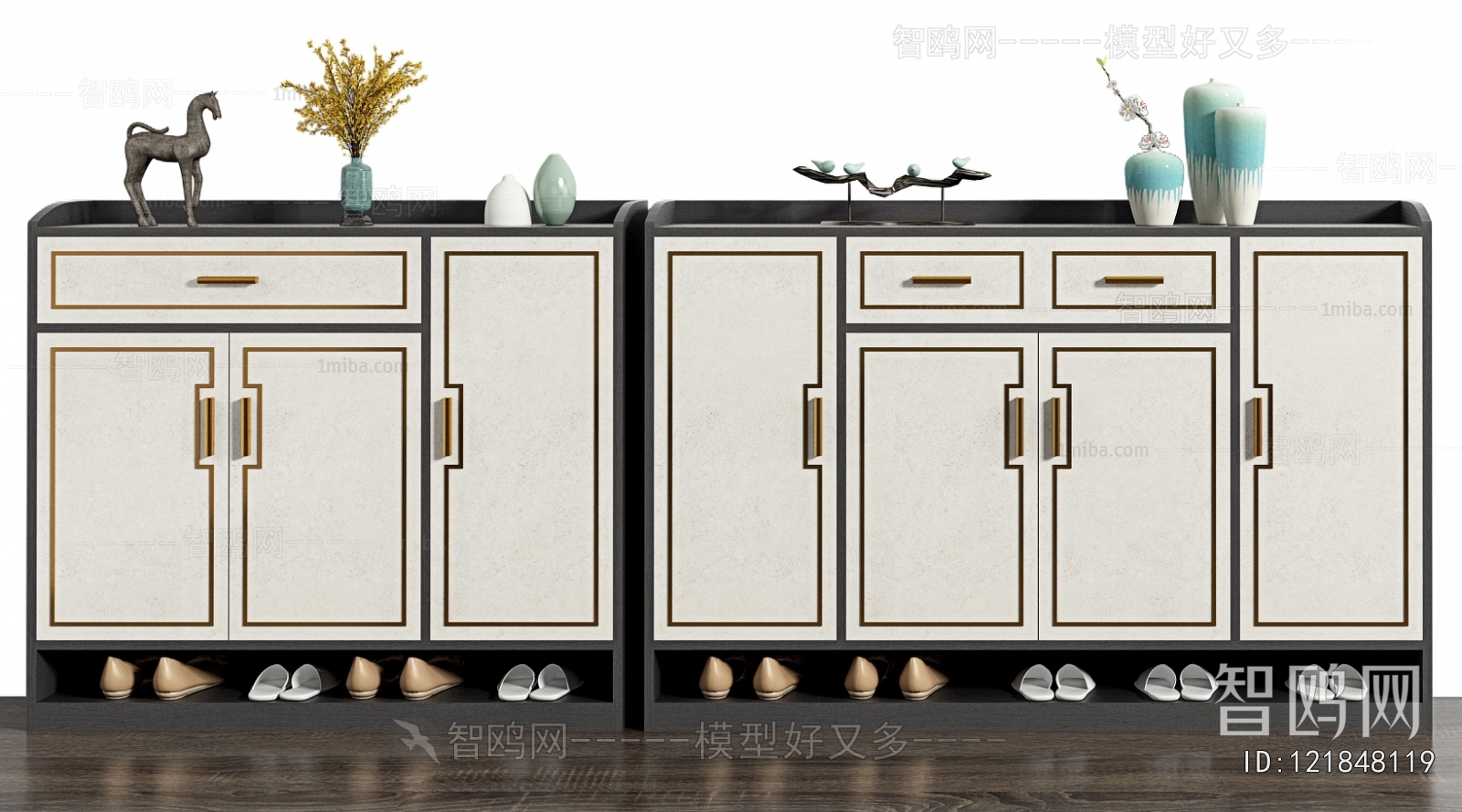 New Chinese Style Shoe Cabinet