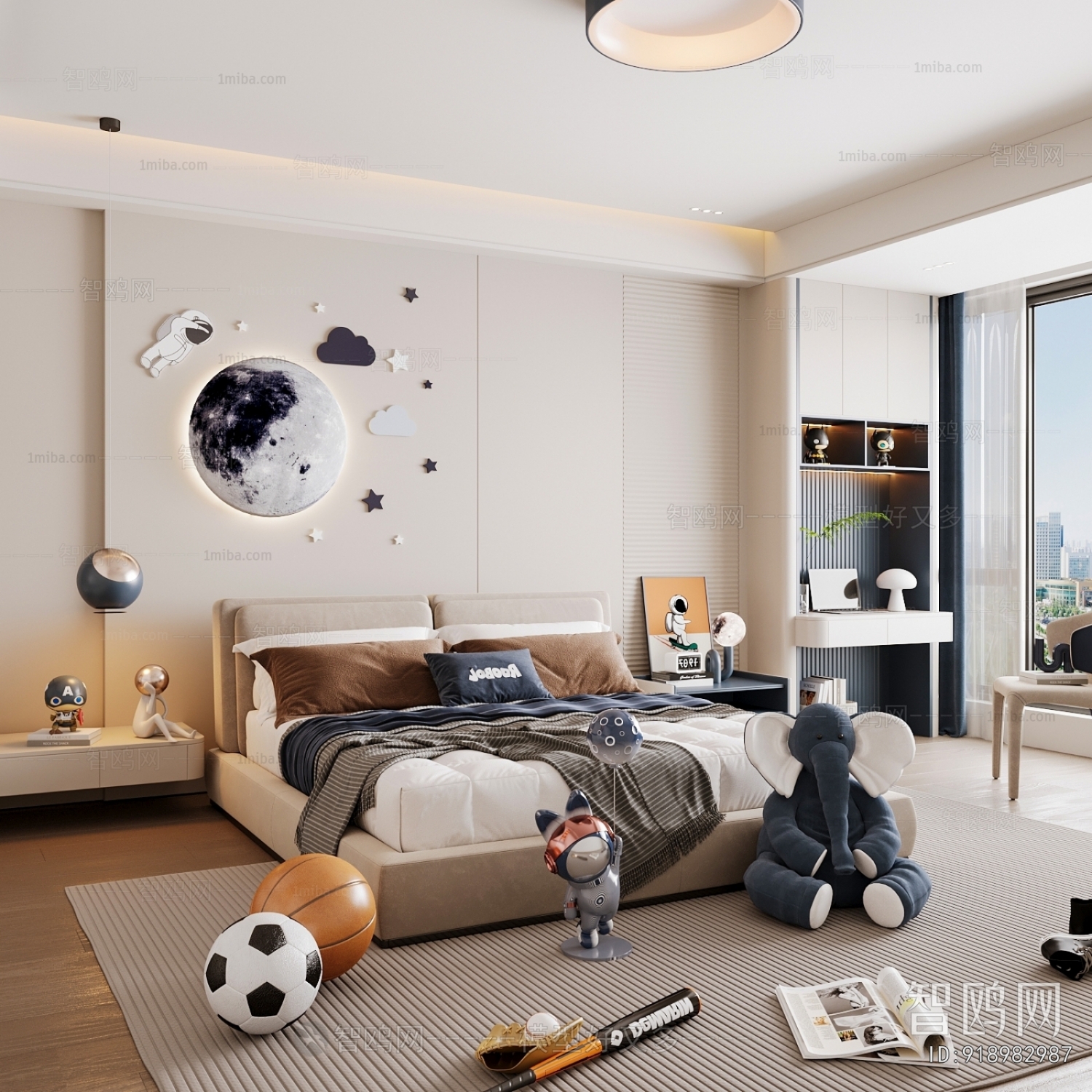 Modern Boy's Room And Son's Room