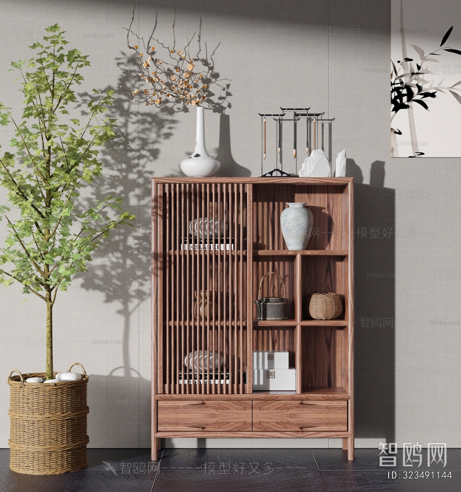 New Chinese Style Decorative Cabinet