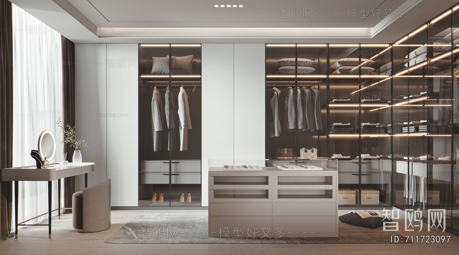 Modern Clothes Storage Area