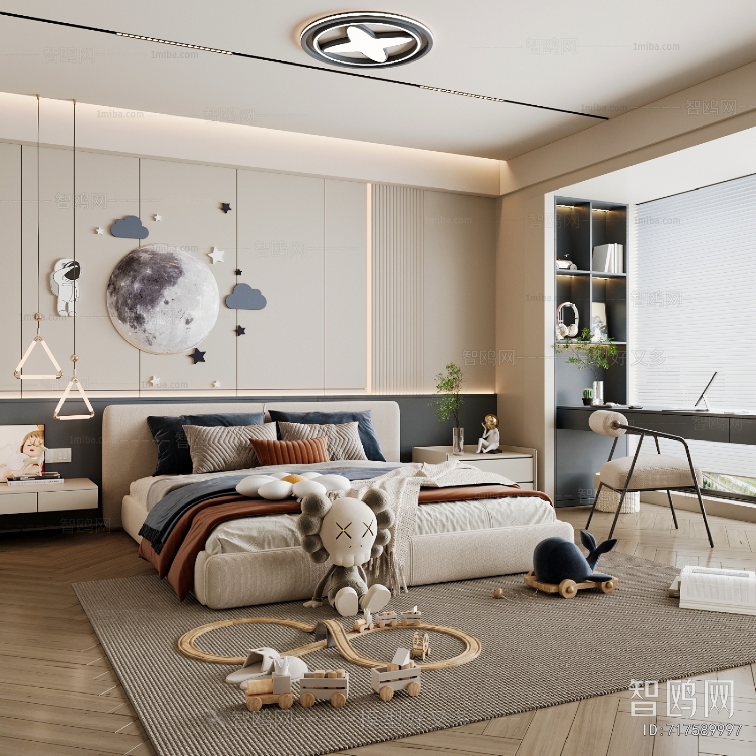 Modern Boy's Room And Son's Room